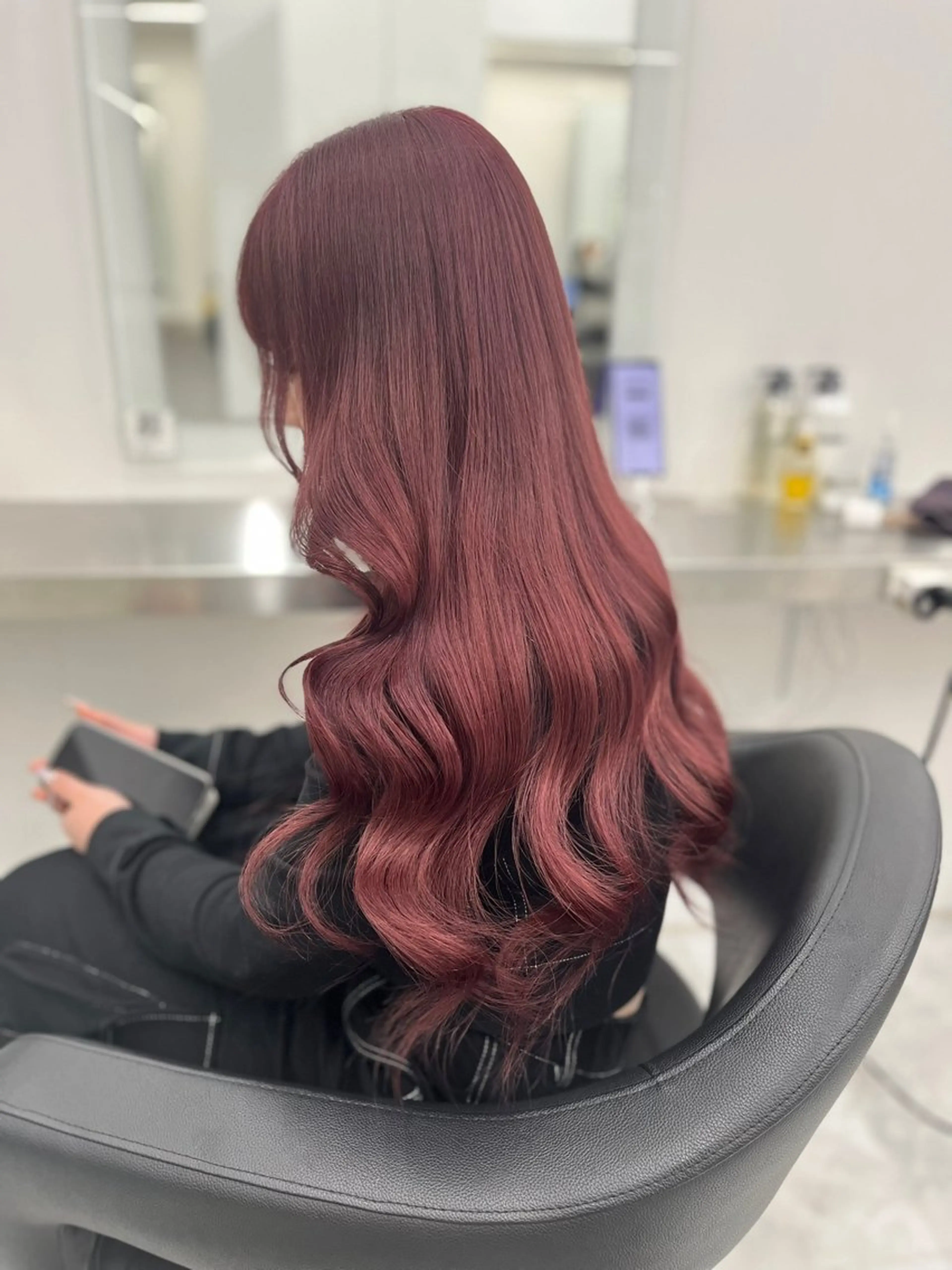 ロング カラー ヘアアレンジ ヘアカラー ヘアセット 🫧‪🎀うる艶暖色 🏹Nanako🎀のヘアスタイル