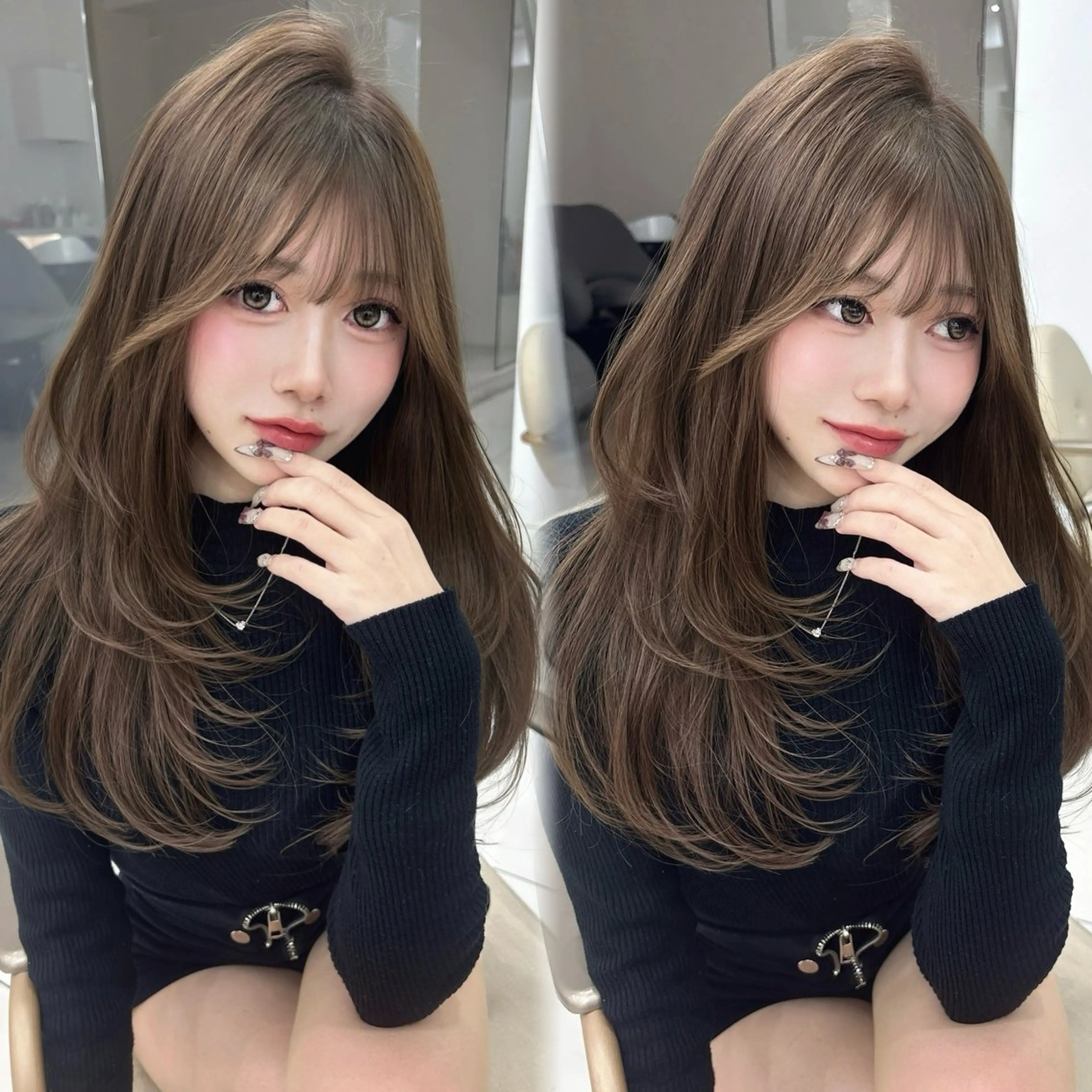 ロング カラー ワンホンヘア kaho /レイヤーカットのヘアスタイル