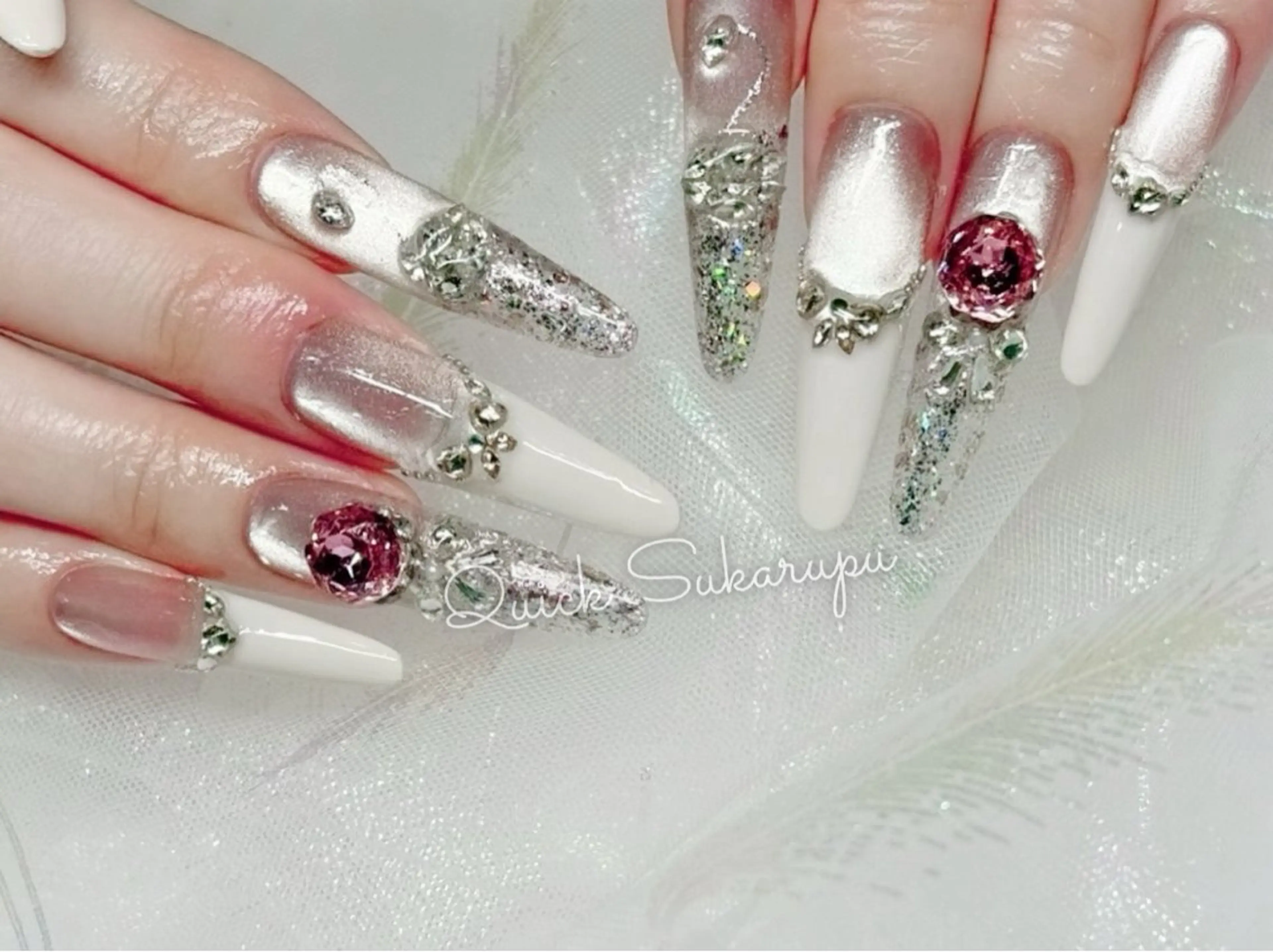 ロング Quick Sukarupuのネイルデザイン
