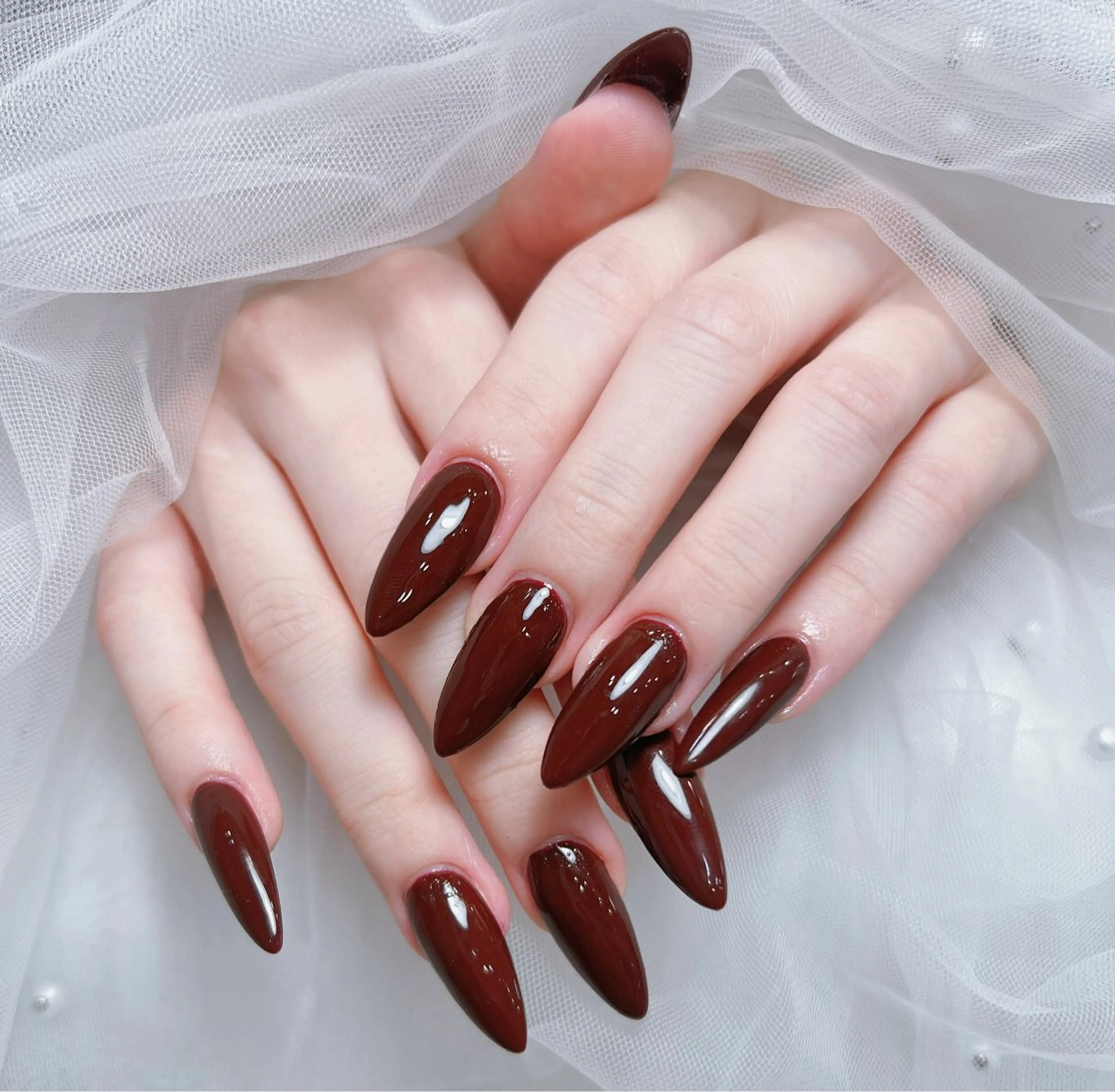 ネイル アートネイル オーロラネイル チークネイル 長さ出し フットネイル Miya_nail所属・Miya _nailのネイルデザイン