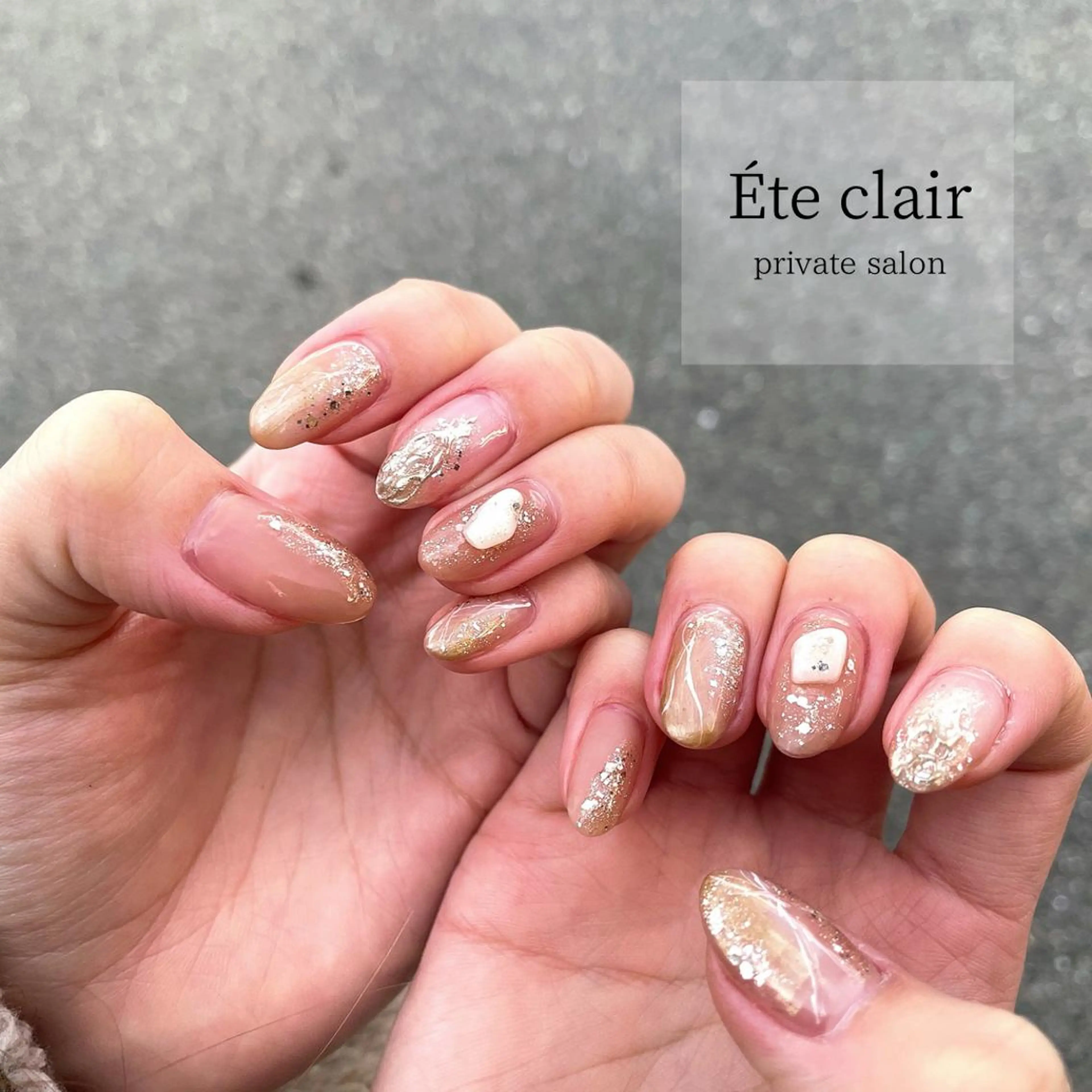 ネイル シンプルネイル ハンドネイル Ète clair エテクレールのネイルデザイン