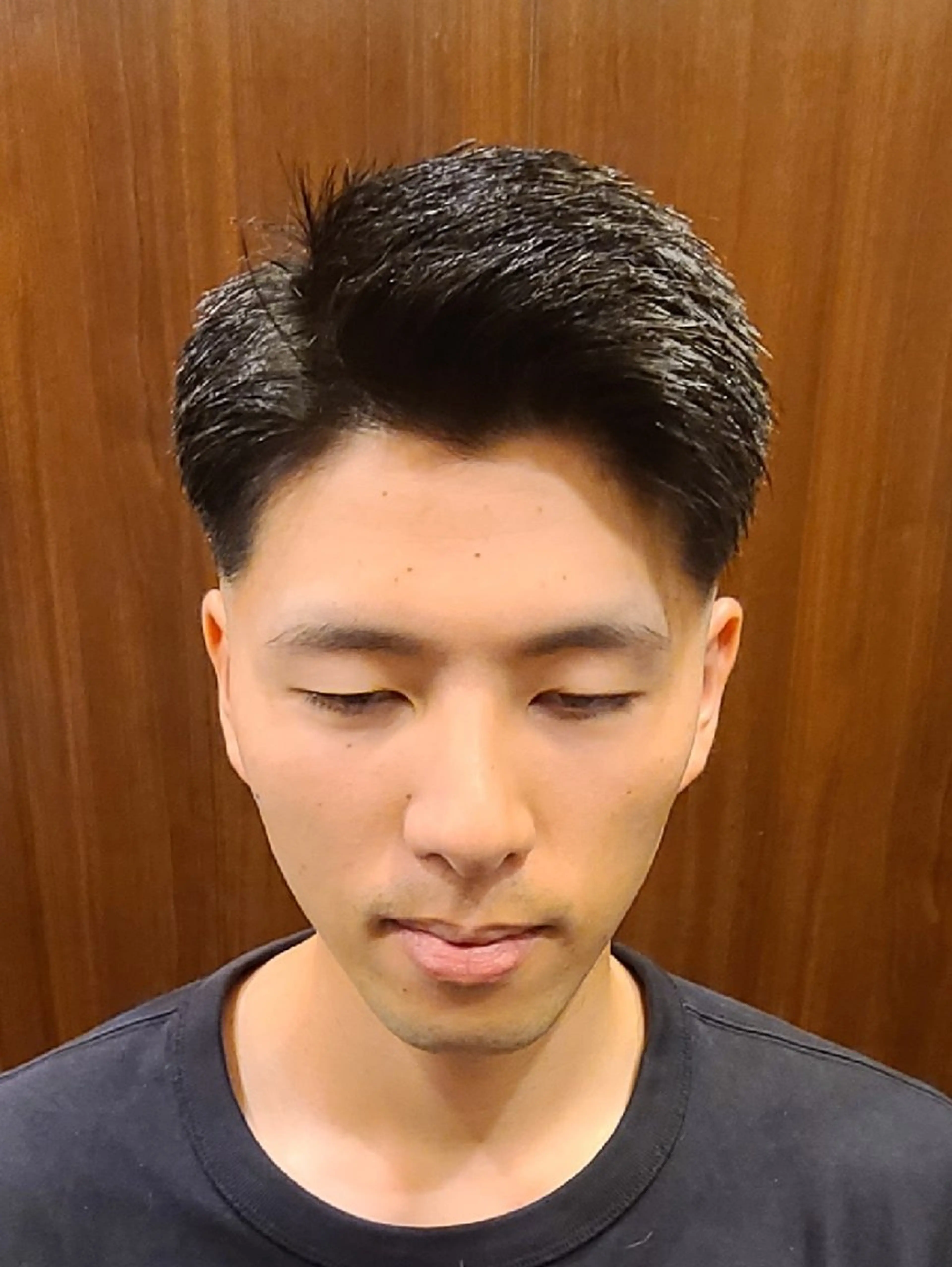 ショート メンズ フェードカット 七三 スキンフェード カット 針生 永遠のヘアスタイル