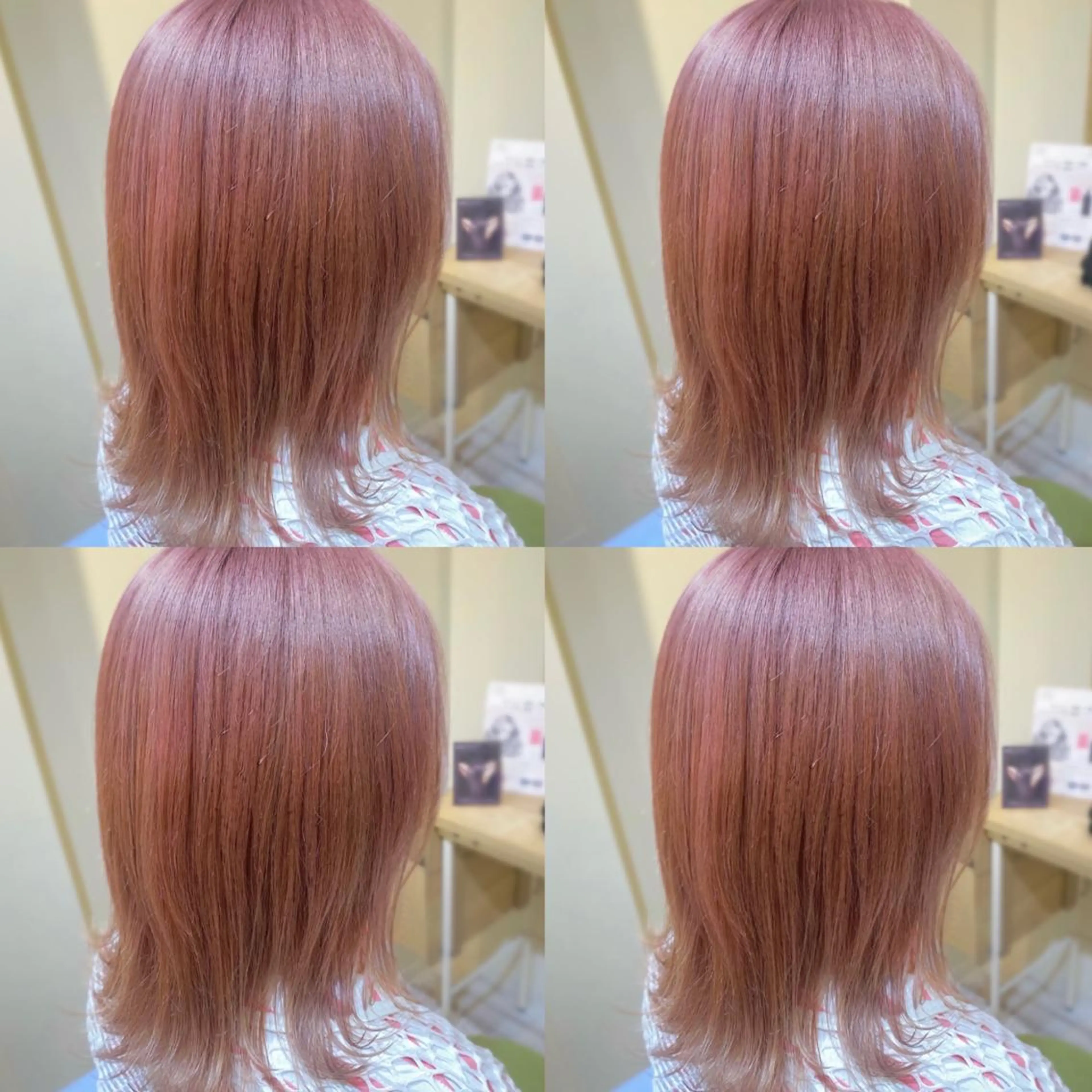 ミディアム カラー 金島 青のヘアスタイル