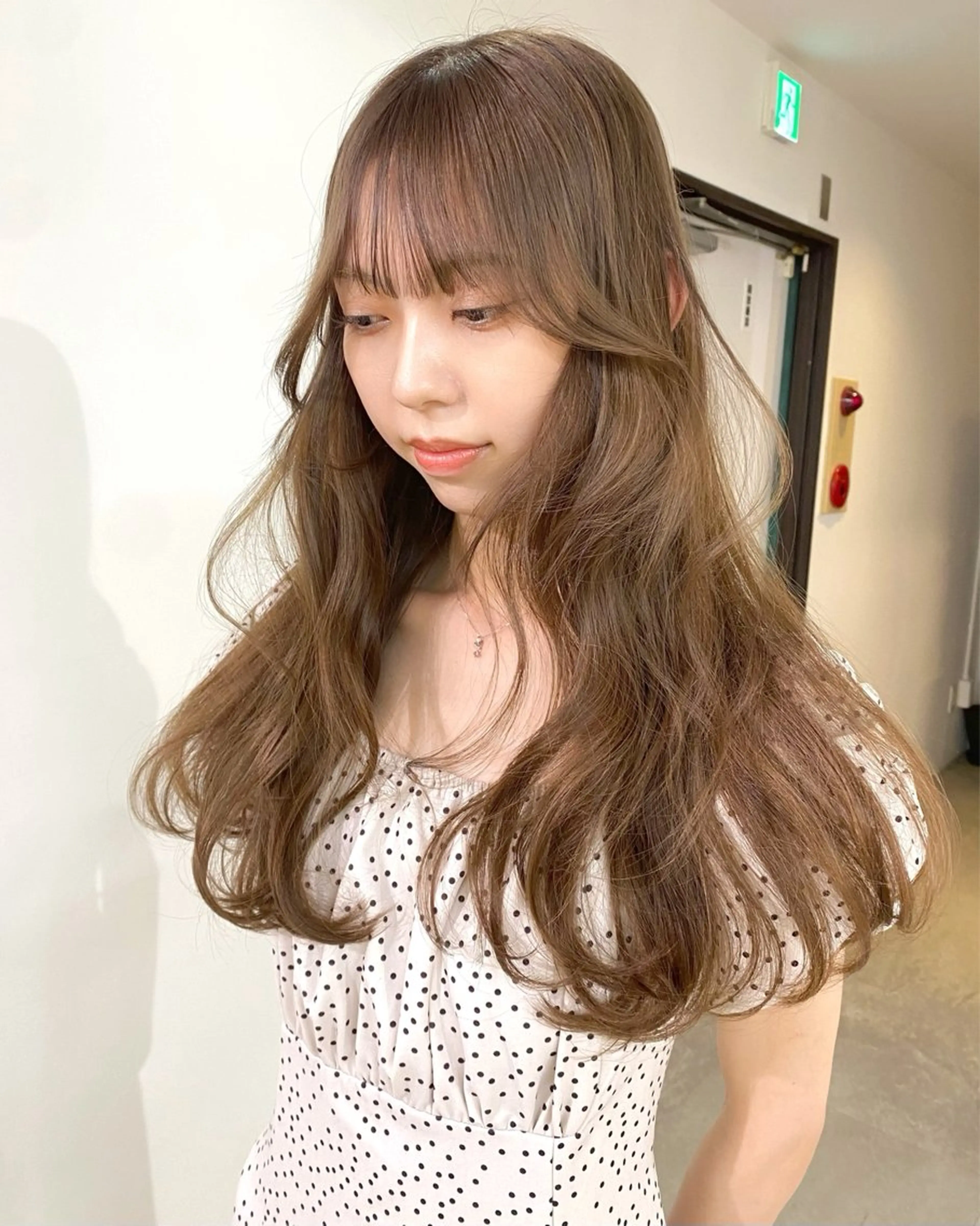 ロング カラー ベージュカラー ブリーチ 透明感カラー ダブルカラー ブリーチなしカラー ヘアカラー mizuki/ピンク ベージュ.レイヤーのヘアスタイル