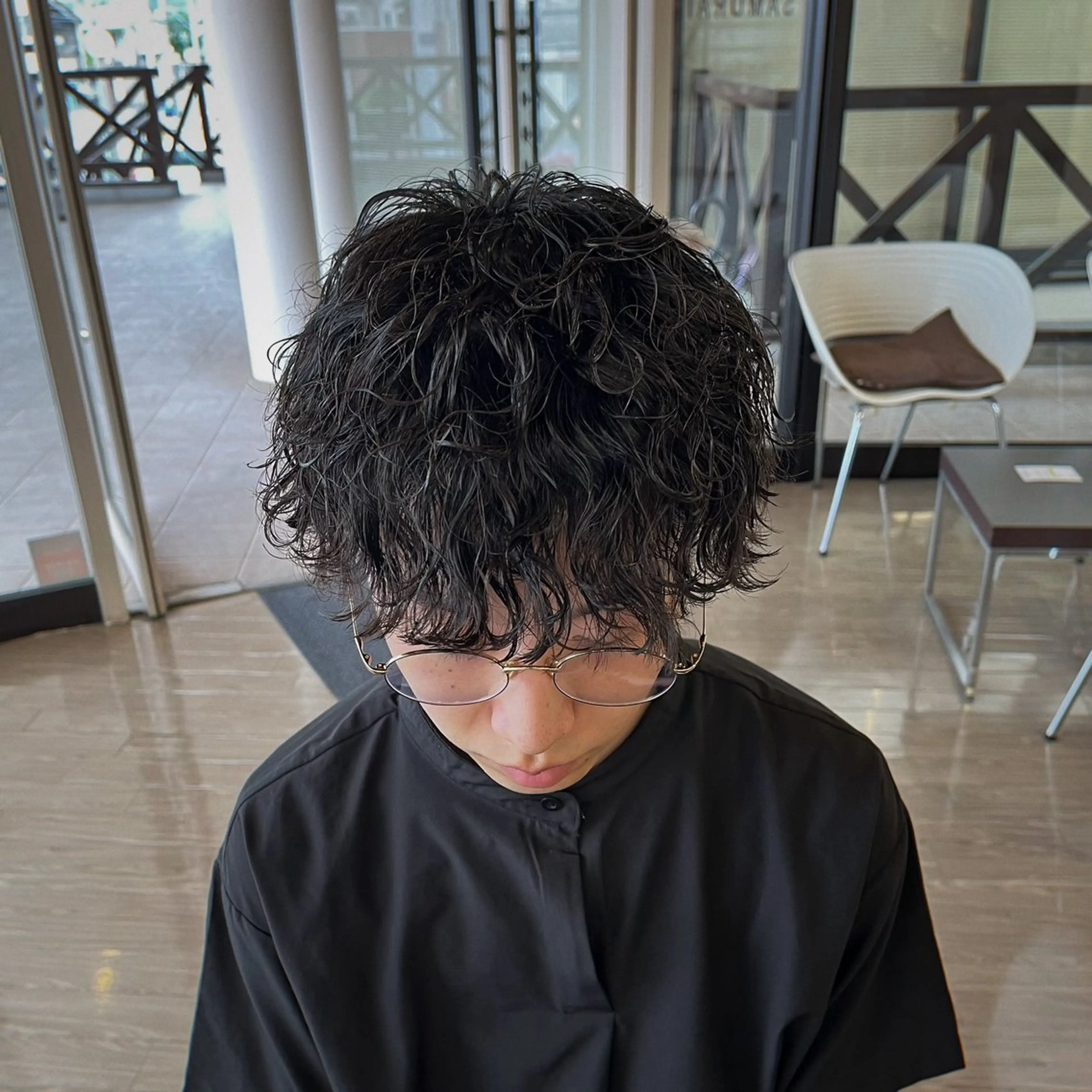 ショート パーマ メンズ メンズパーマ 波巻きパーマ カット パーマ トリートメント メンズカット/ hattoriのヘアスタイル