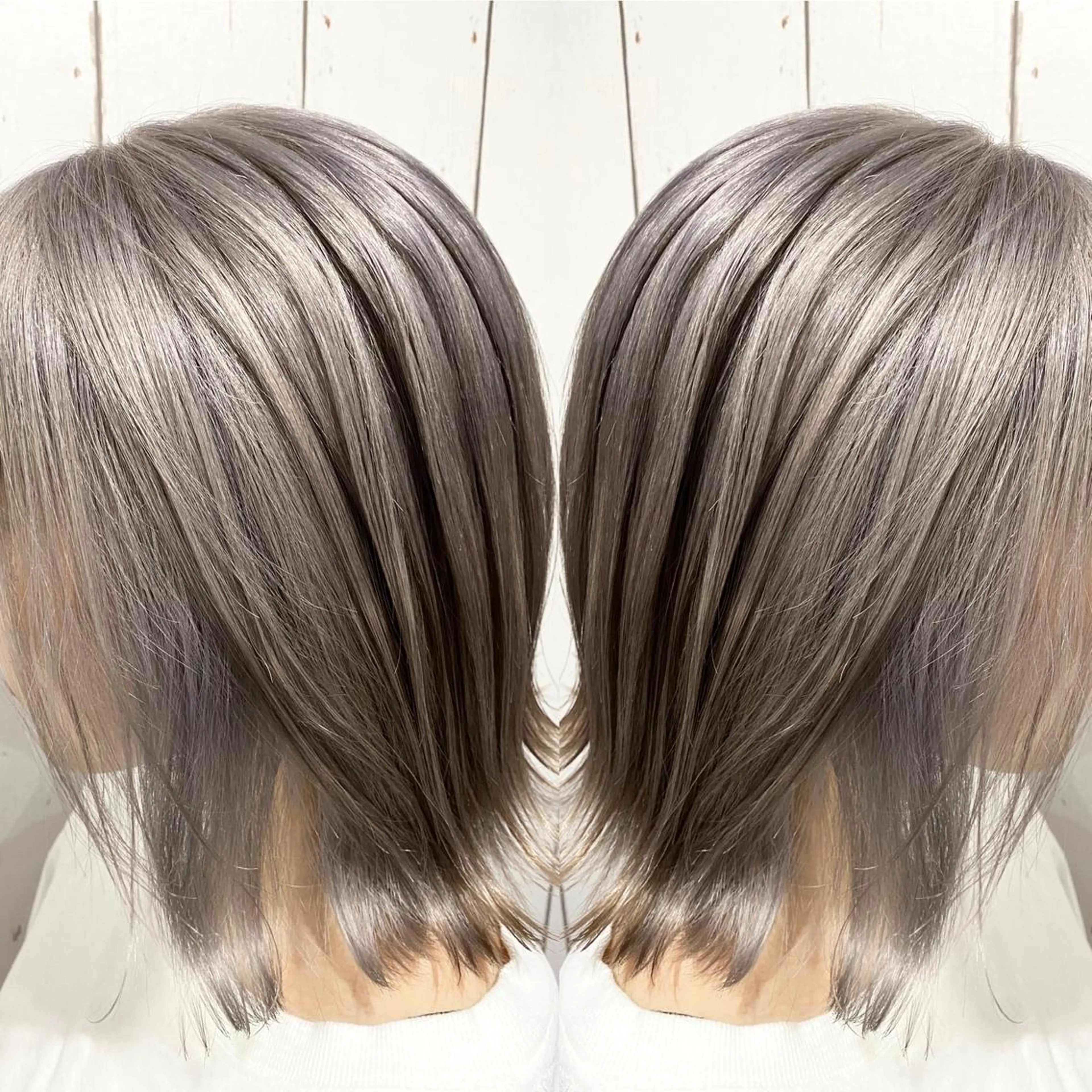 ショート カラー パーマ ヘアアレンジ アッシュ バレイヤージュ ベージュカラー ブリーチ 透明感カラー 👑指名率No.1 👑坂口飛翔のヘアスタイル