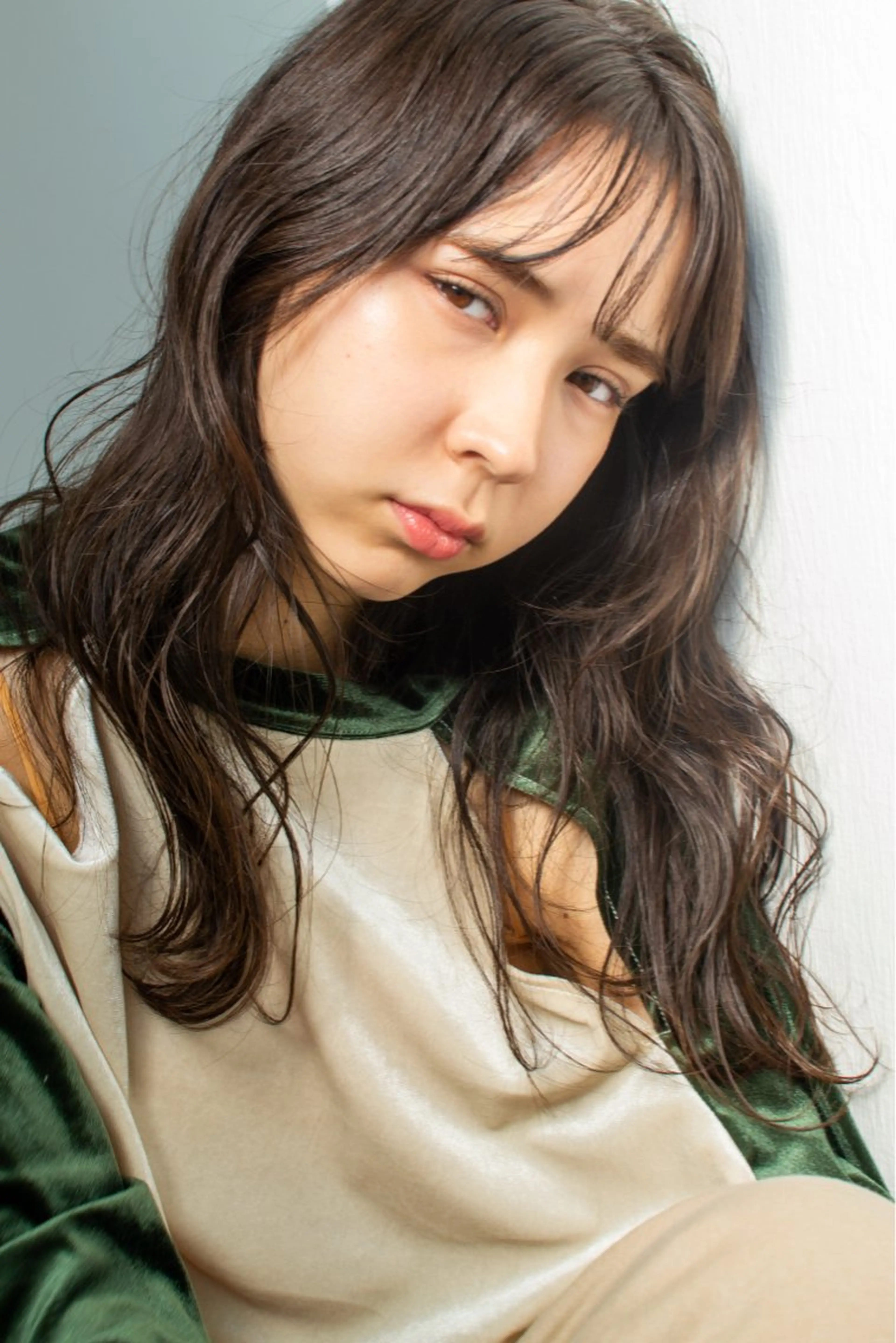 セミロング カラー カット ヘアカラー トリートメント ri saのヘアスタイル