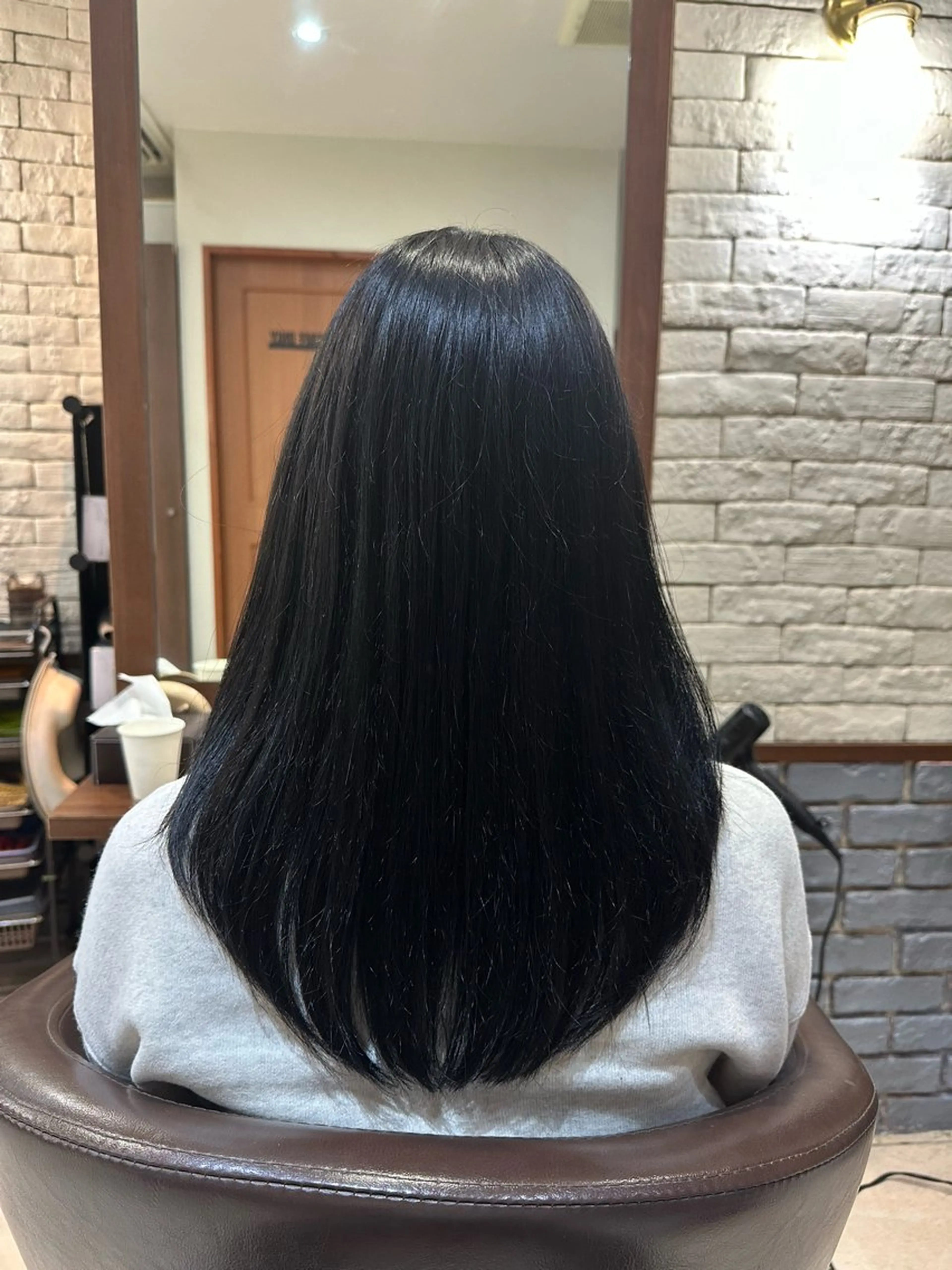 ロング カラー 黒髪 ブルーカラー ブルーブラック レイヤーカット 巻けないけど美髪 作れます丸山智久のヘアスタイル