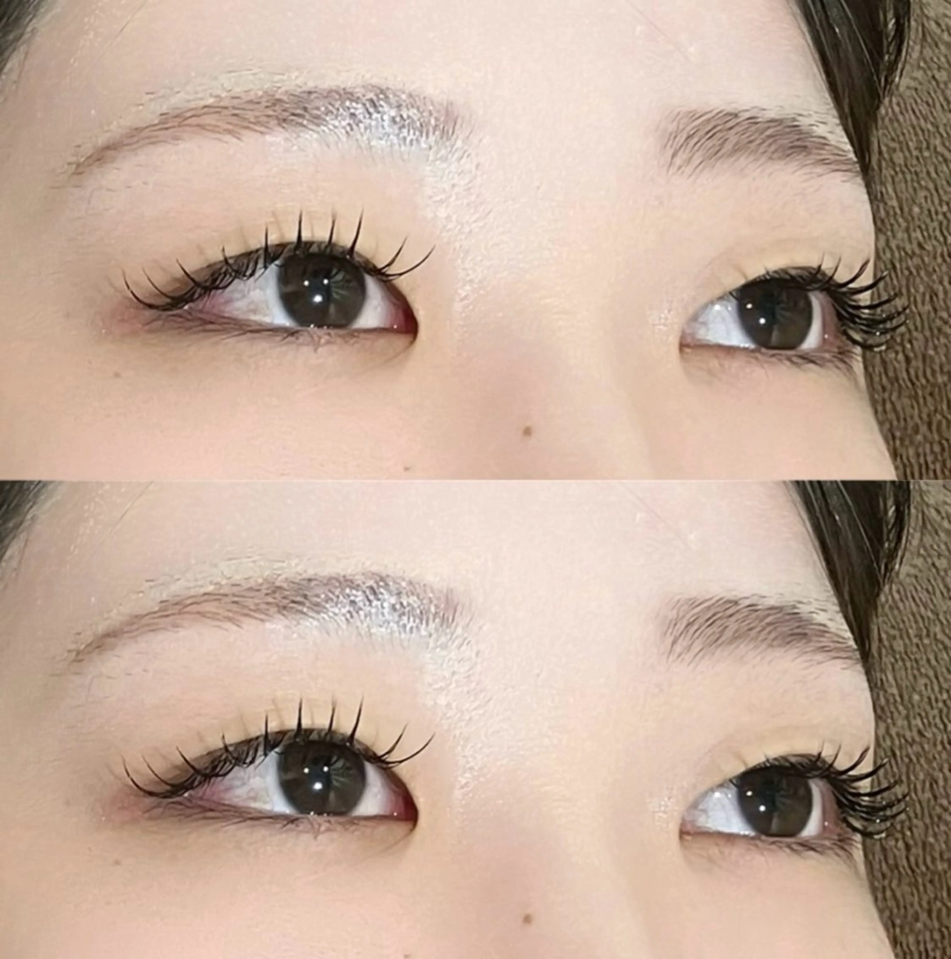 マツエク・マツパ 透明感カラー🎀／ 寒色カラー／マツエクのヘアスタイル