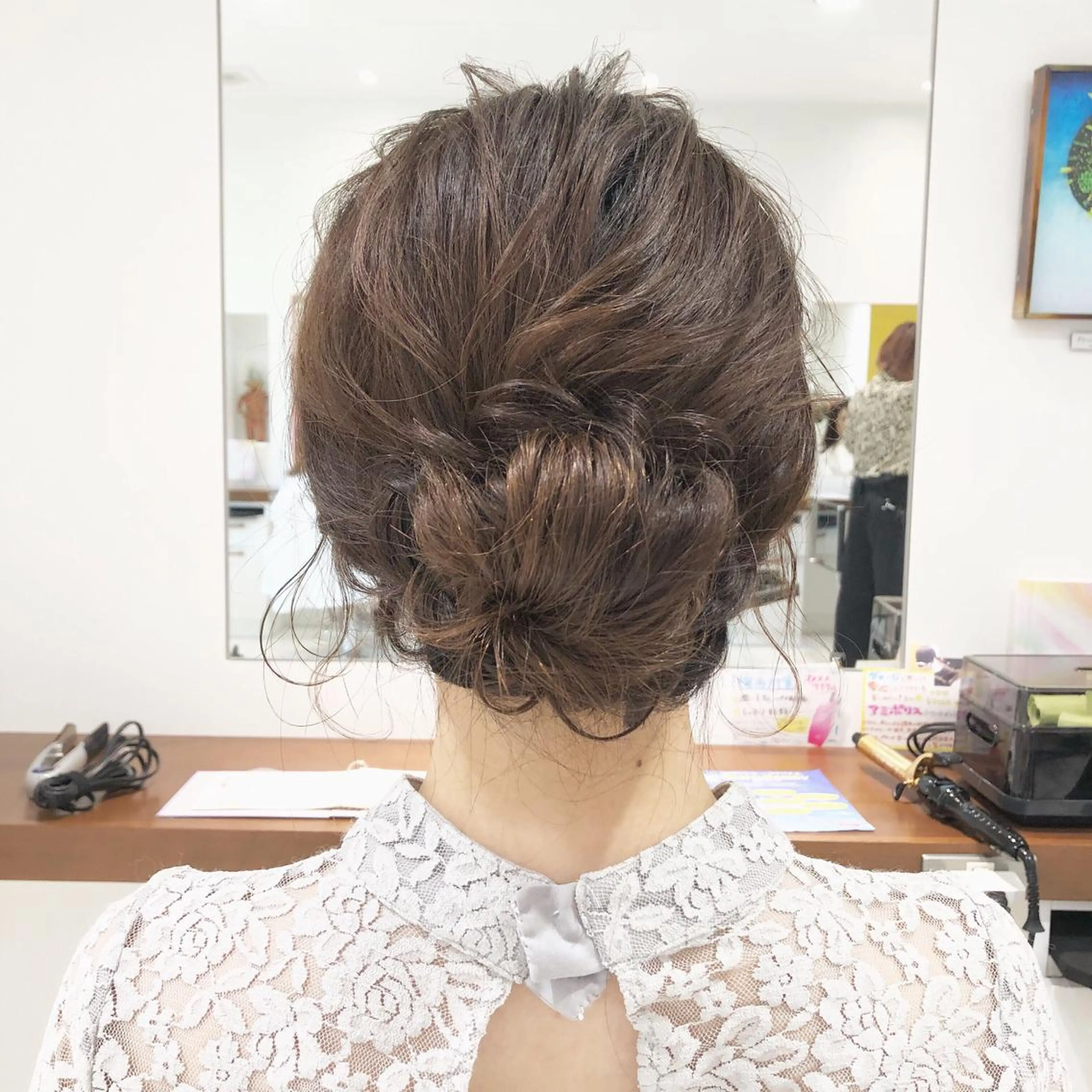 セミロング ヘアアレンジ 結婚式・ブライダル ヘアセット sano sayakaのヘアスタイル