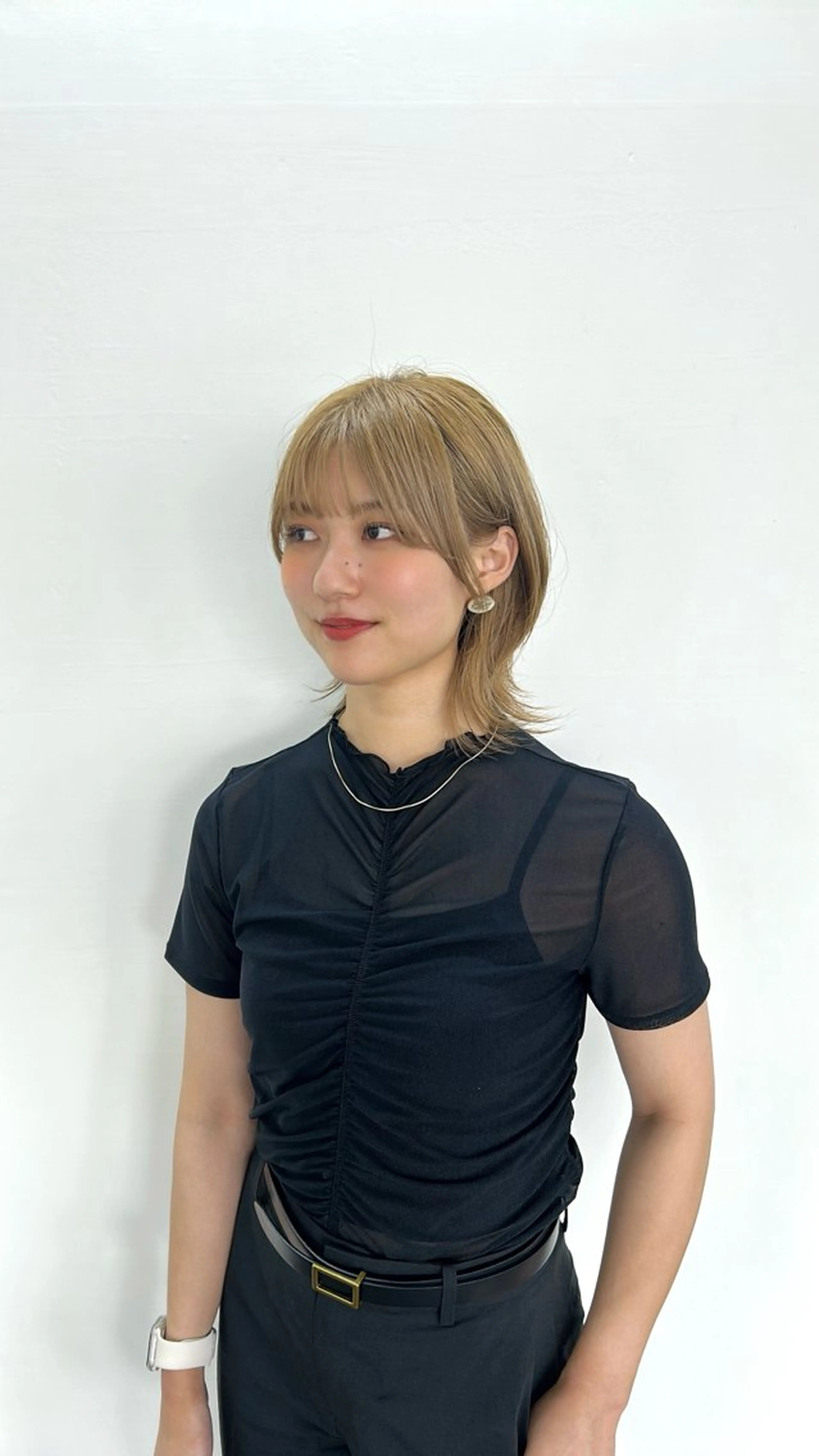 セミロング 吉田 愛花のヘアスタイル