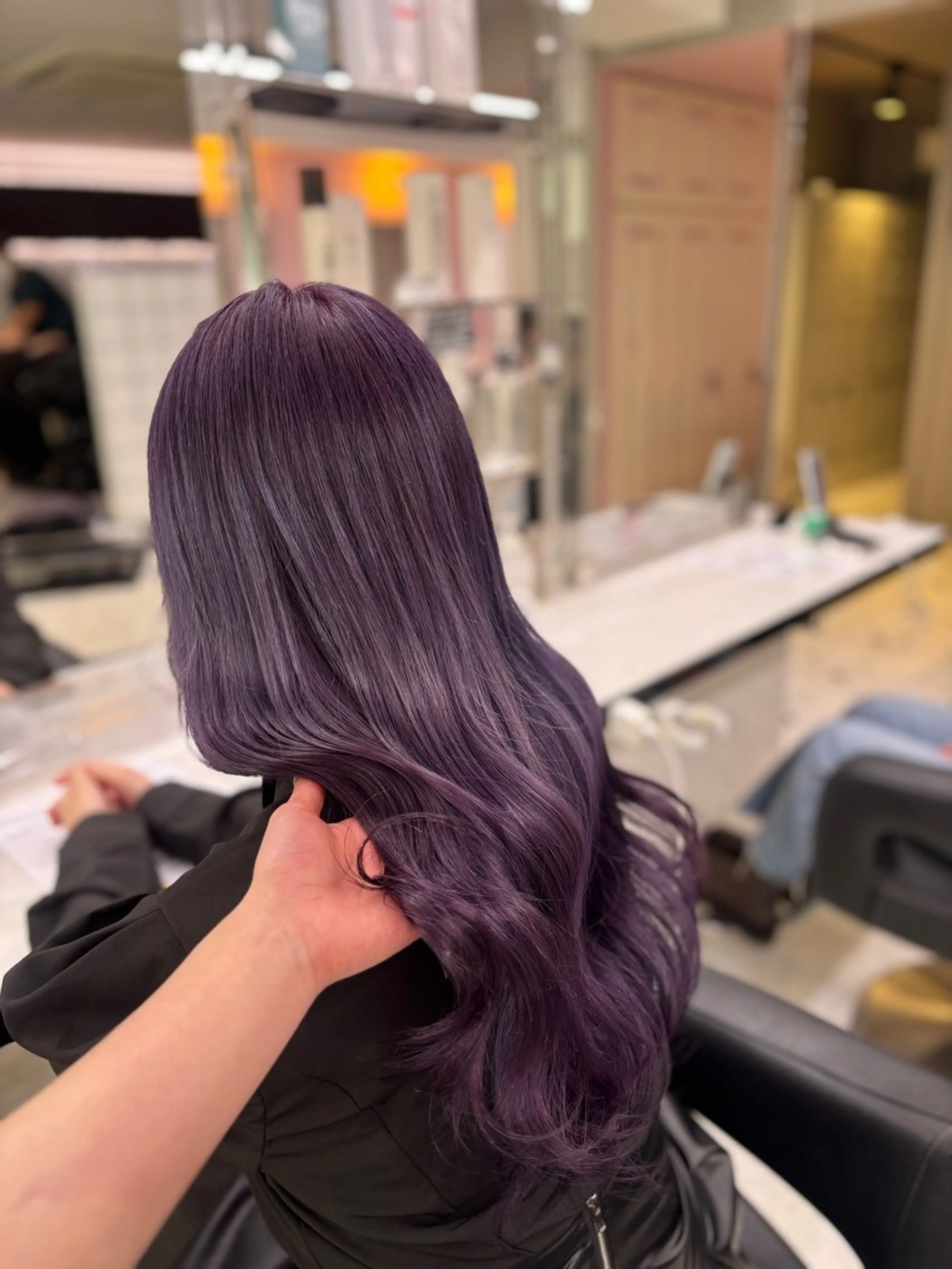 ロング カラー ハイトーンカラー ラベンダーカラー ヘアカラー 💙ハイトーン韓国風 色白ヘア💙manaのヘアスタイル