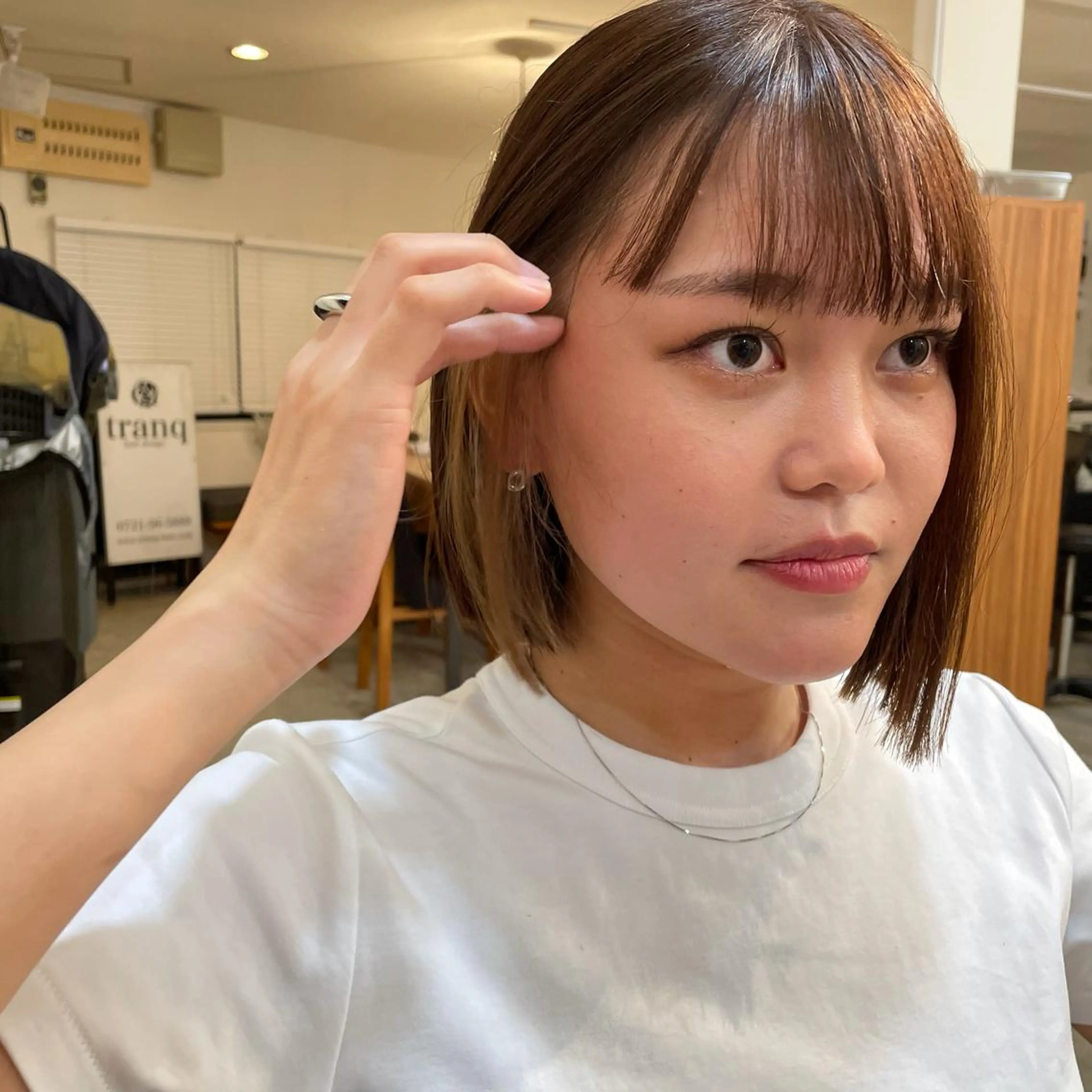 ショート カラー ボブ レイヤーカット🌿 ボブ🕊️ヒロキのヘアスタイル