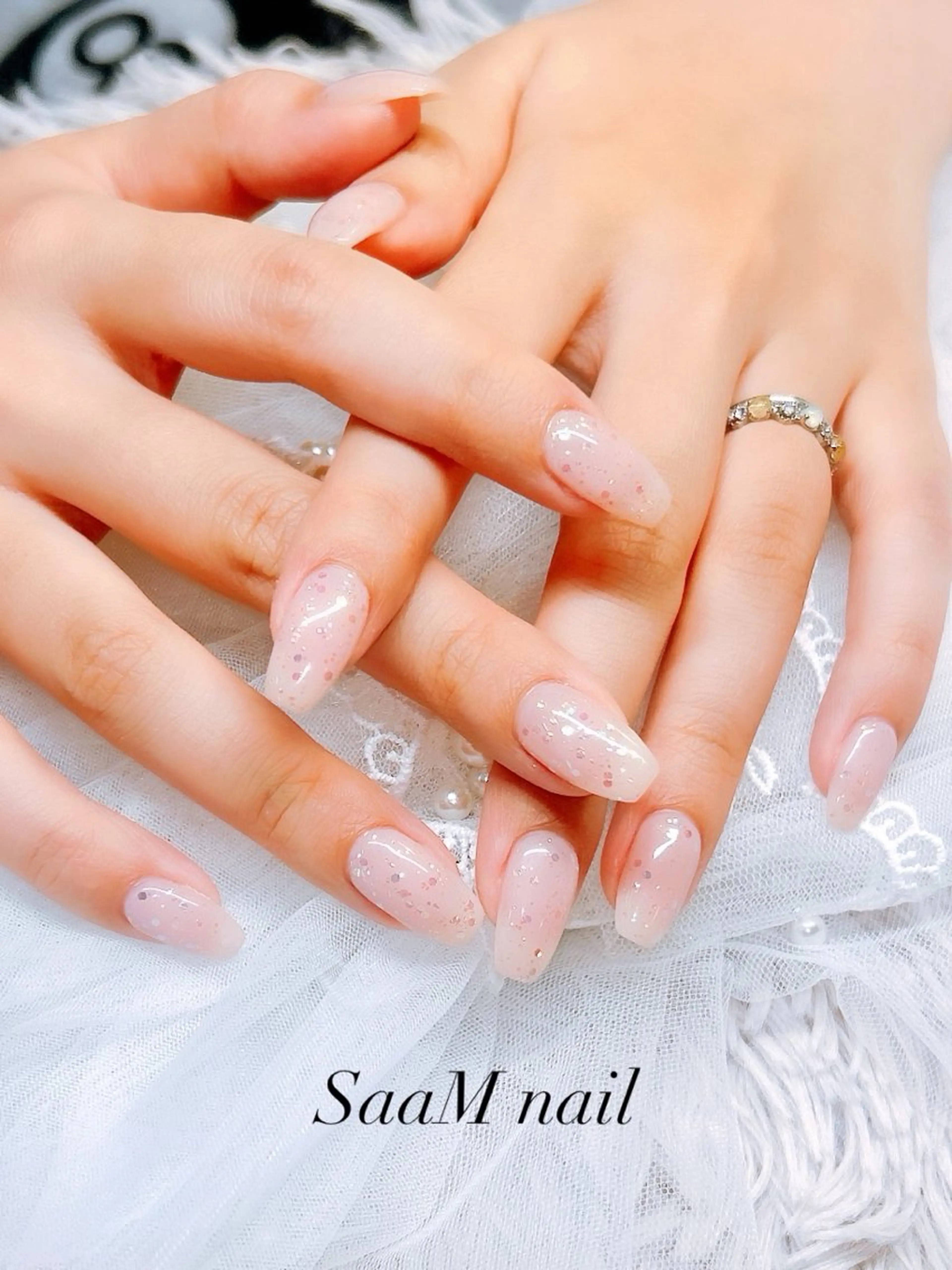 ネイル オーロラネイル ラメ(グリッター) ハンドネイル SaaM nailのネイルデザイン