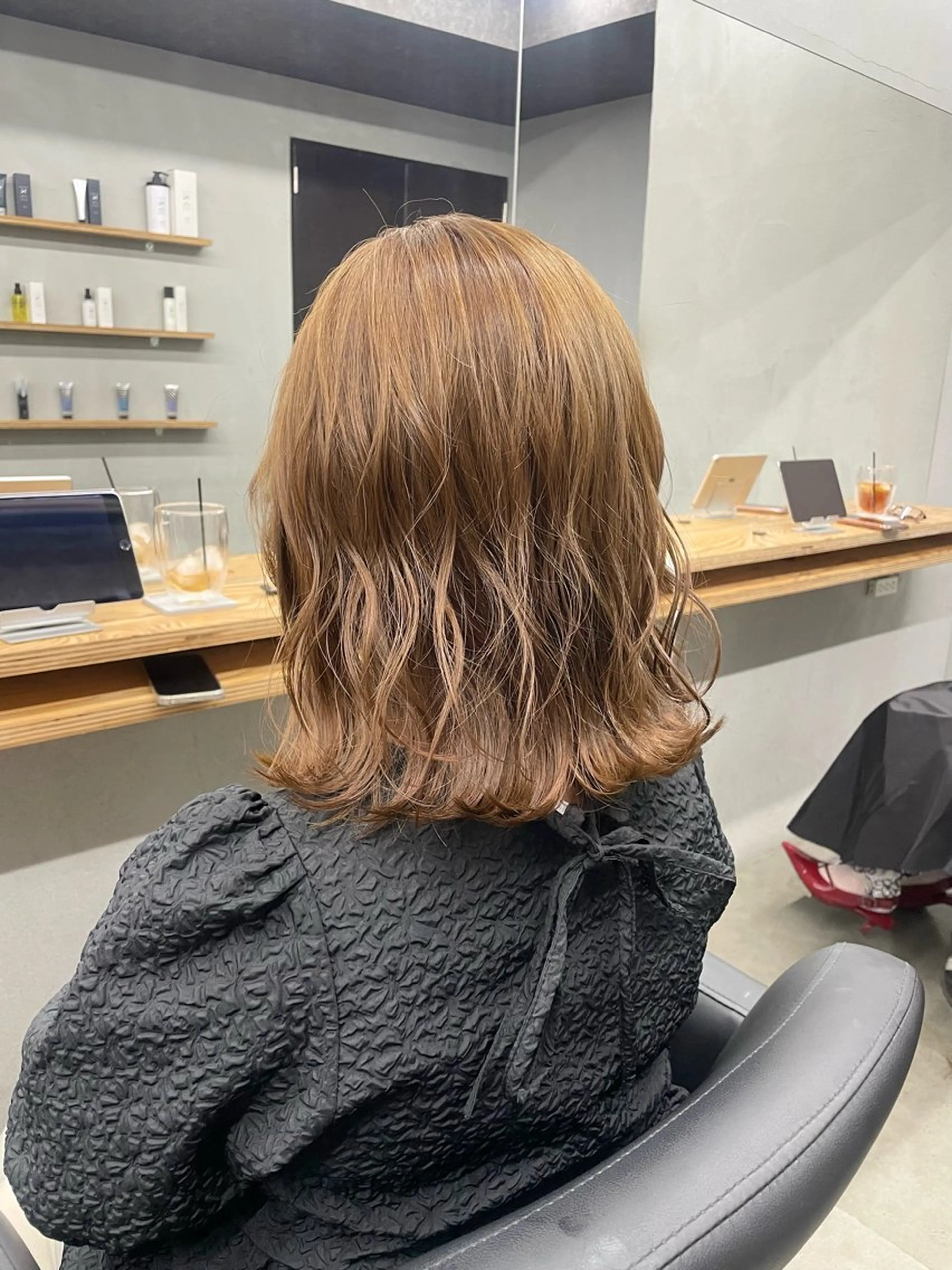 ミディアム カット ヘアカラー トリートメント ひより ／novusのヘアスタイル