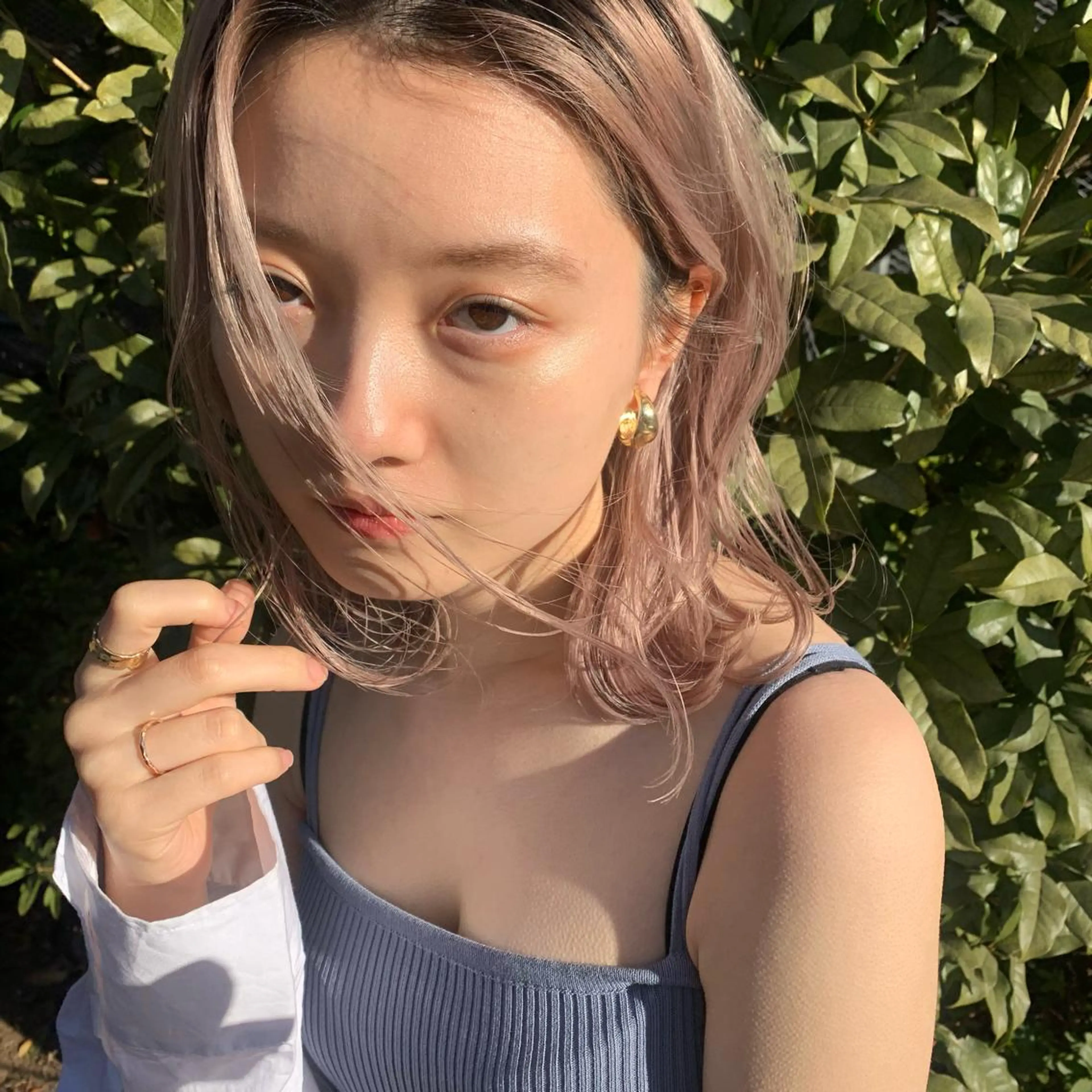 セミロング カラー ヘアアレンジ 顔周り/レイヤー 🤍マリノのヘアスタイル