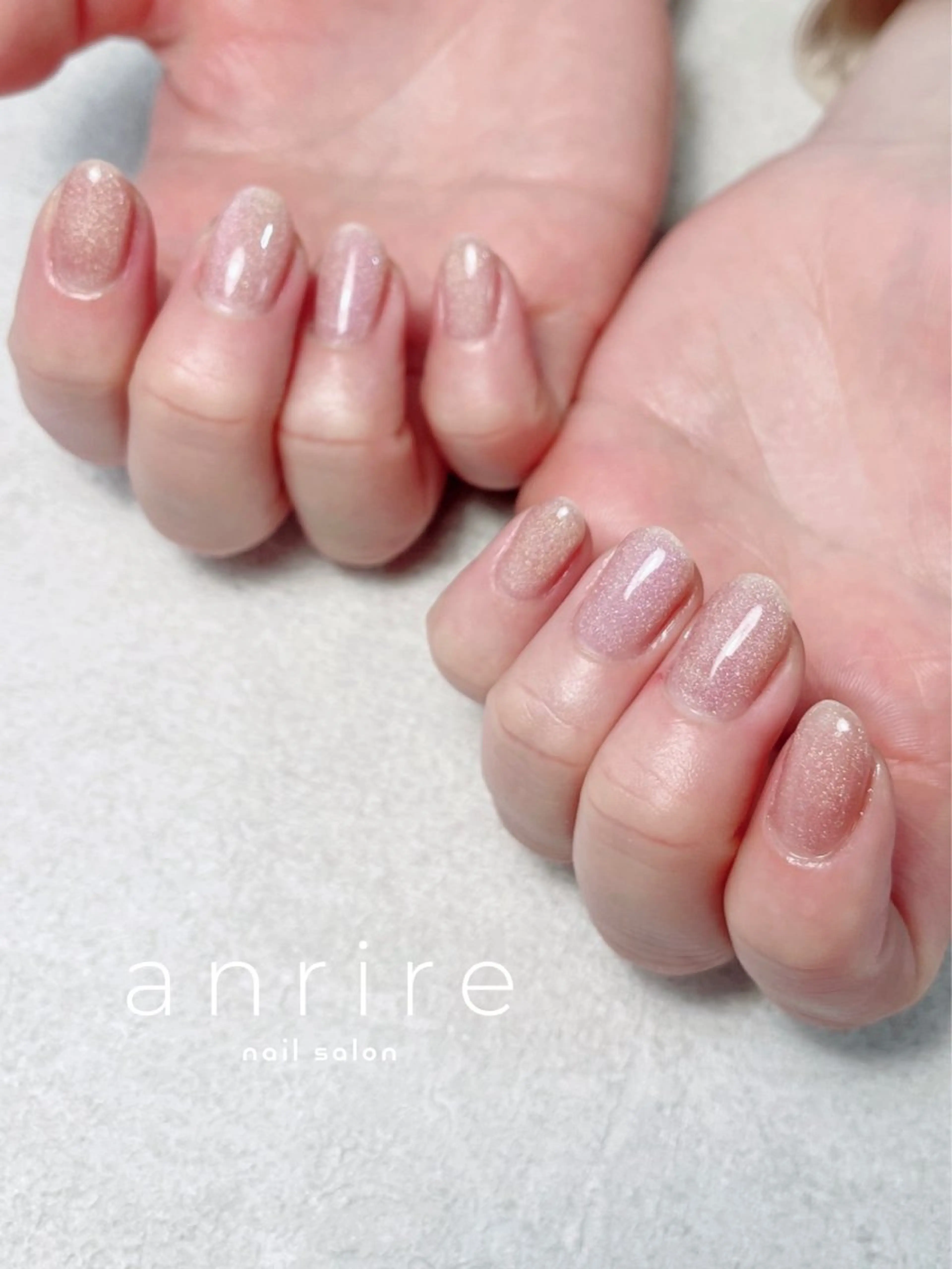 ネイル オーロラネイル ジェルネイル キラキラネイル マグネットネイル ワンカラーネイル nailsalon anrireのネイルデザイン