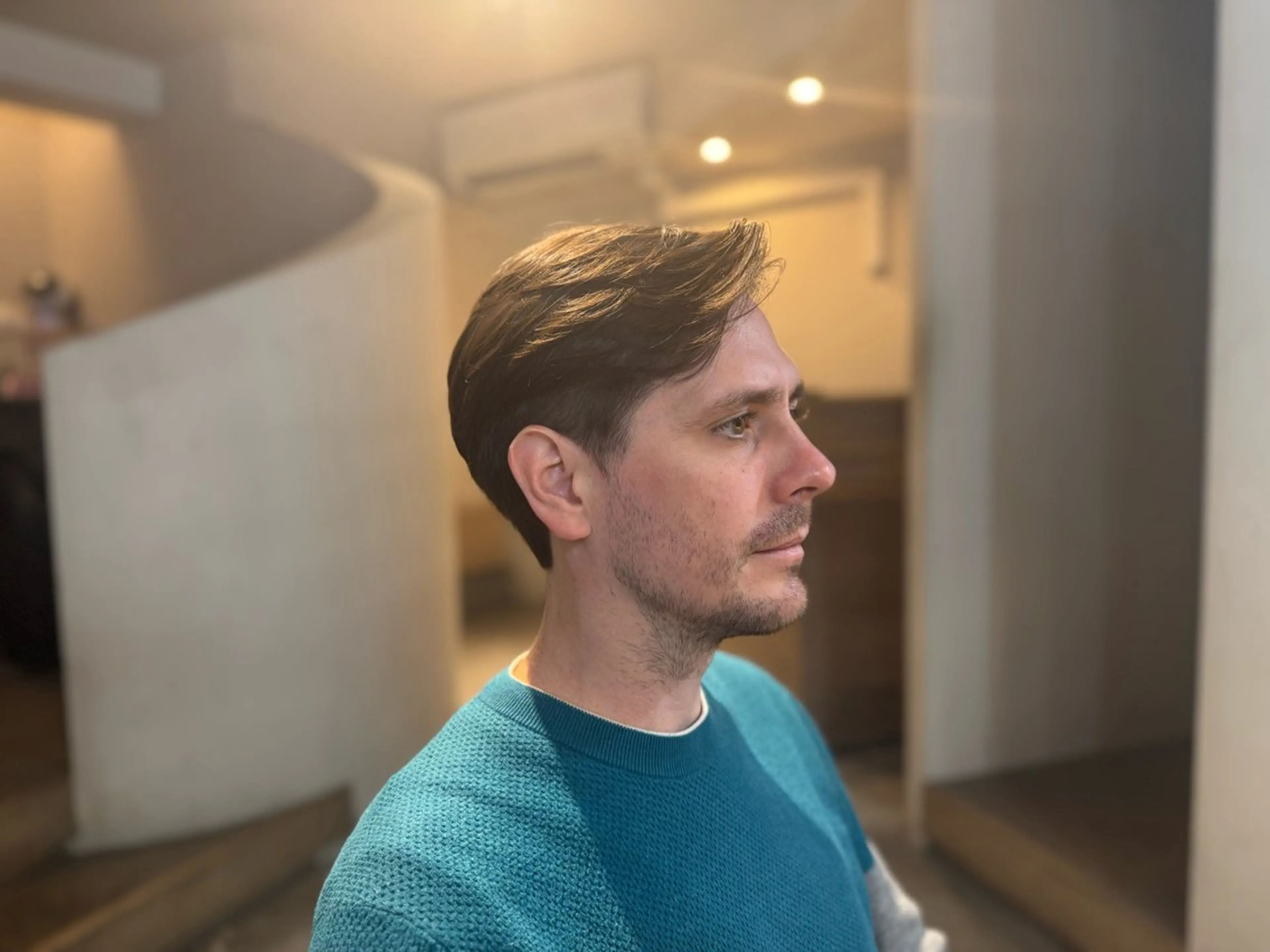 ショート 外国人風カラー カット 白髪ぼかし/メンズ パーマ/近野浩隆のヘアスタイル