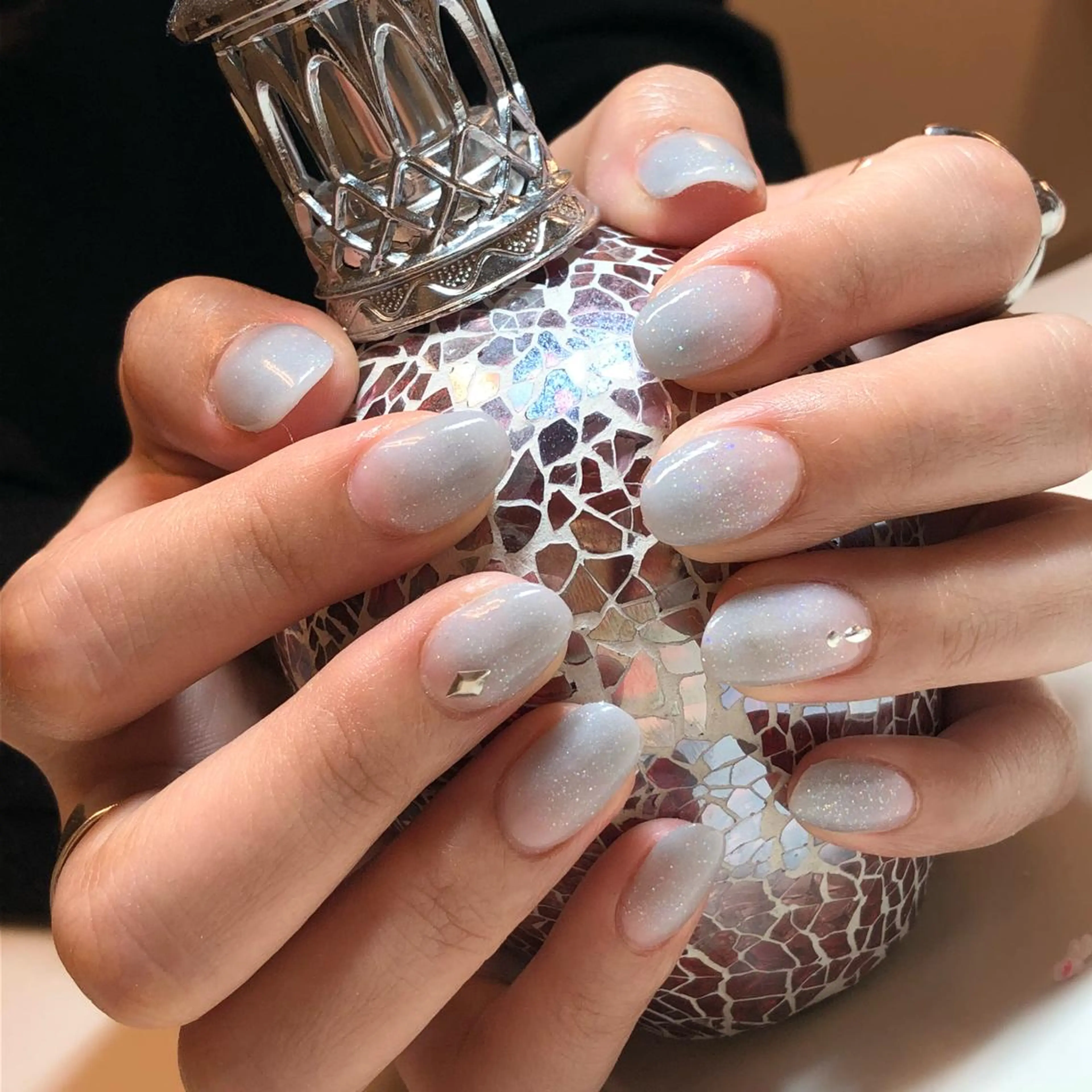 ネイル グラデーション ラメ(グリッター) ラメグラデーション スカルプネイル KIREIE NAILSのネイルデザイン