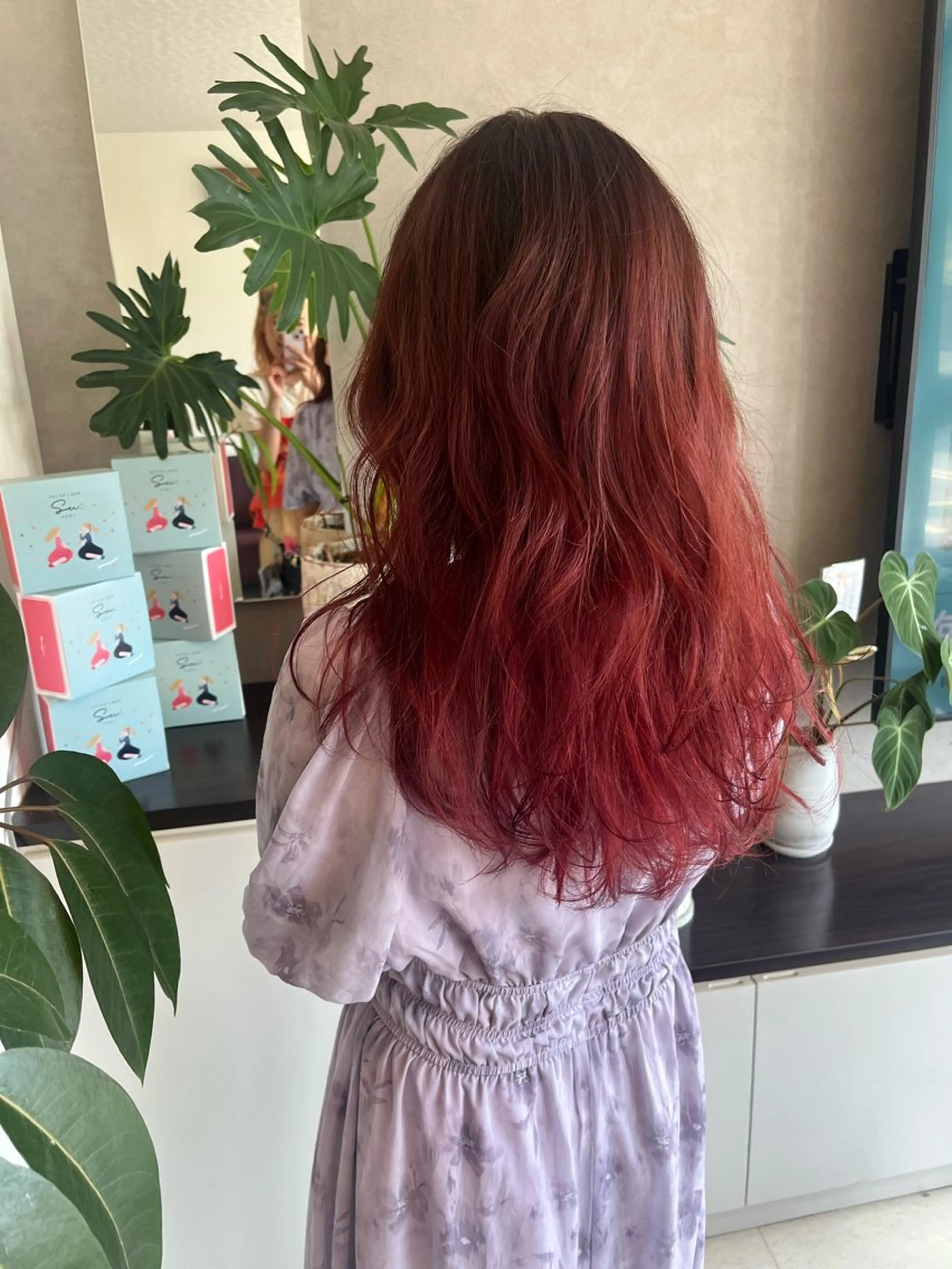 ロング カラー 柔らかい艶暖色 レイヤー🫧姫汝のヘアスタイル