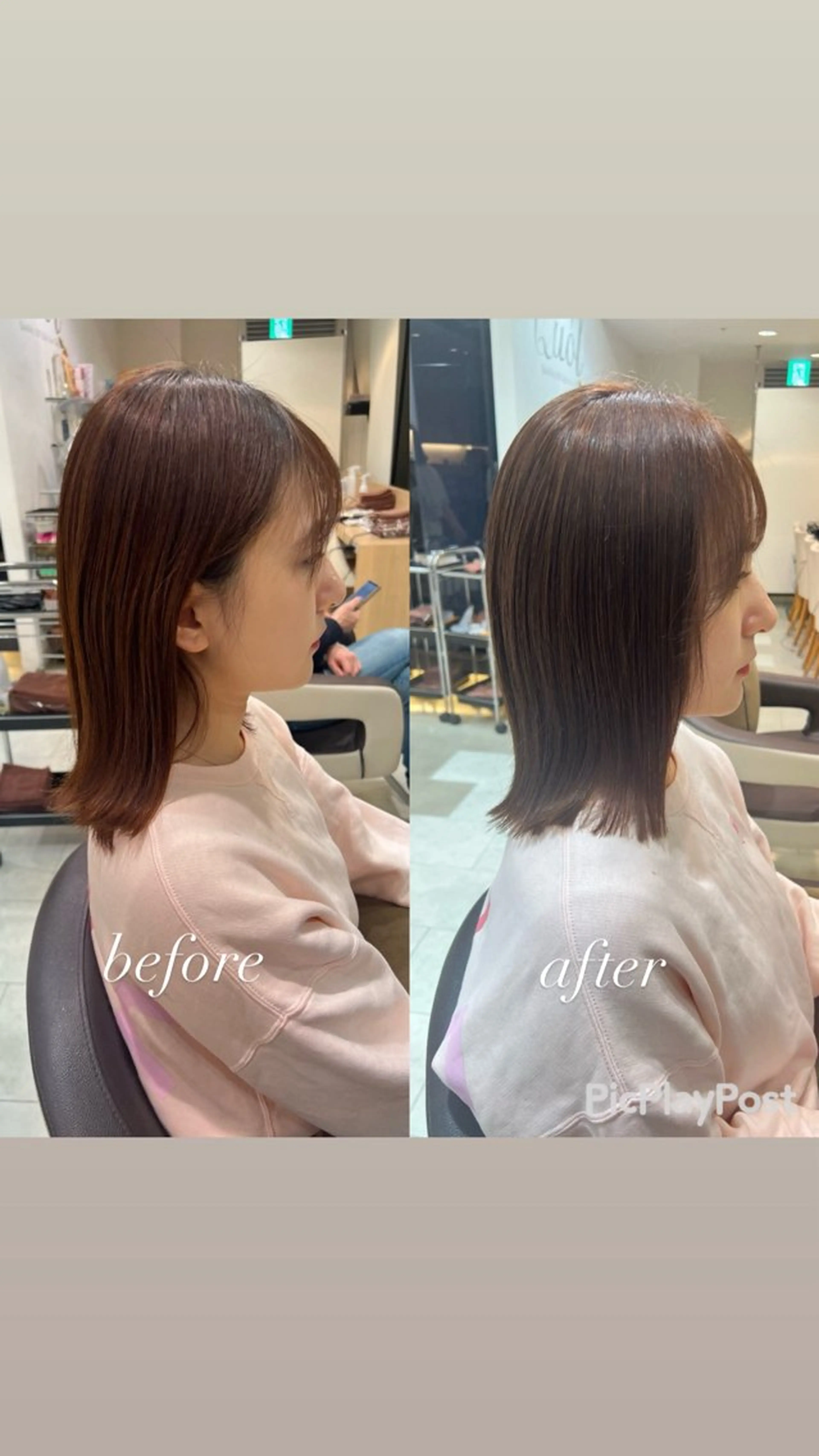 ミディアム カラー 大人デザイン 🍃MORIKA🍃のヘアスタイル