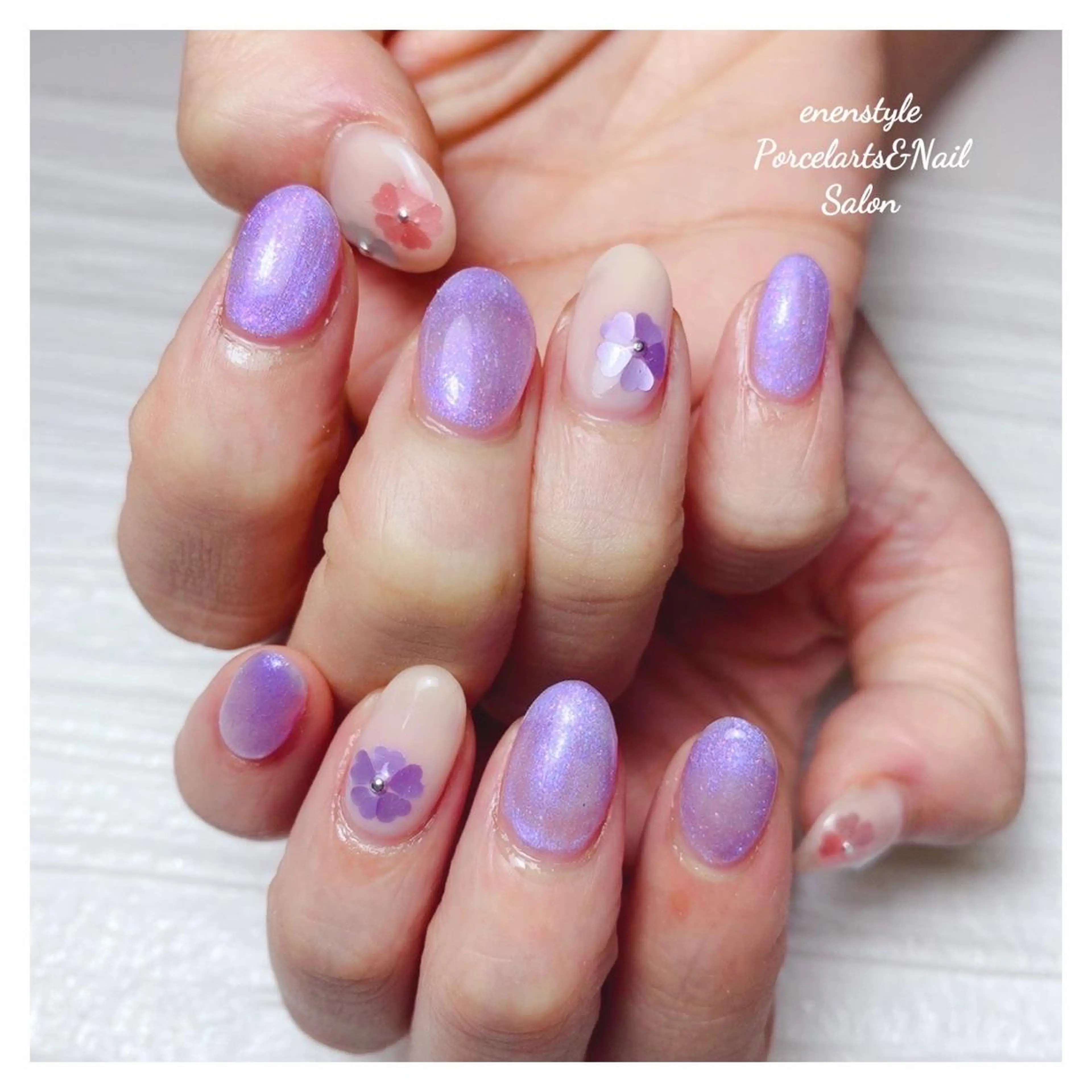 ミディアム ネイル ハンドネイル 👑enen style👑のネイルデザイン