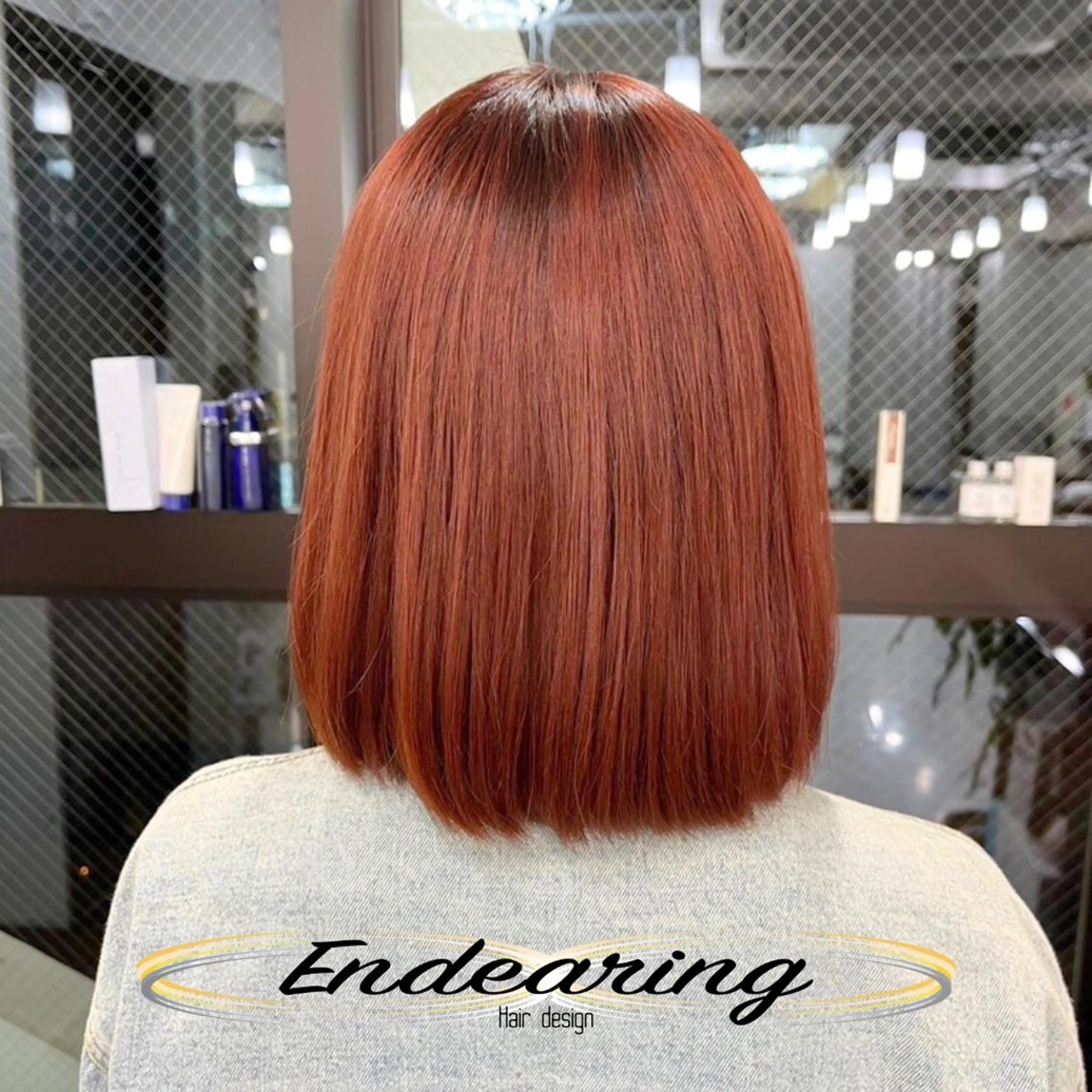 カラー 透明感カラー オレンジ オレンジピンク ピンクカラー カット ヘアカラー Endearing 銀座/レイヤーカットのヘアスタイル