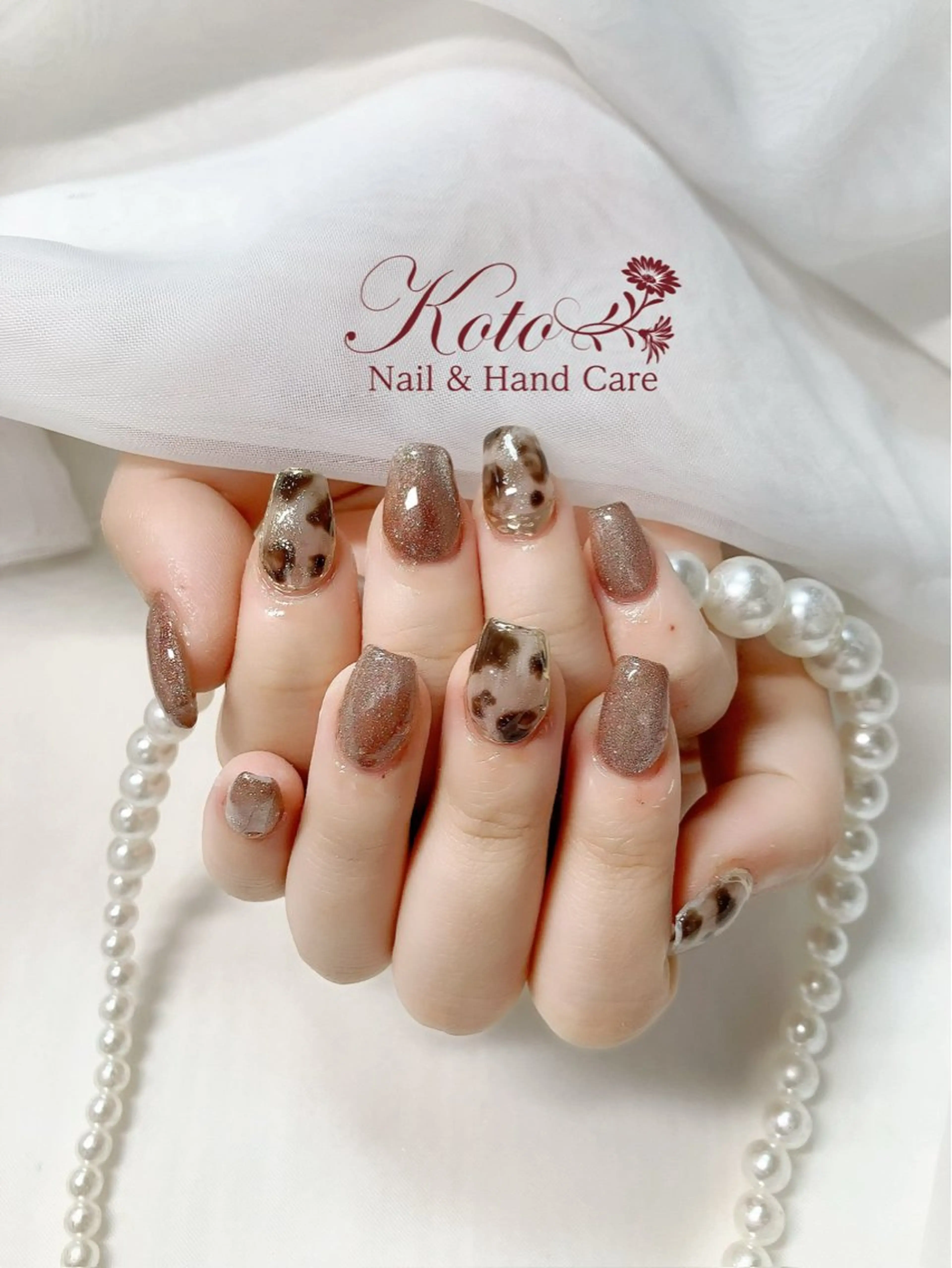 ネイル 長さ出し ジェルネイル 持ち込み ニュアンスネイル 赤色 ハンドネイル Nail Salon KOTOのネイルデザイン