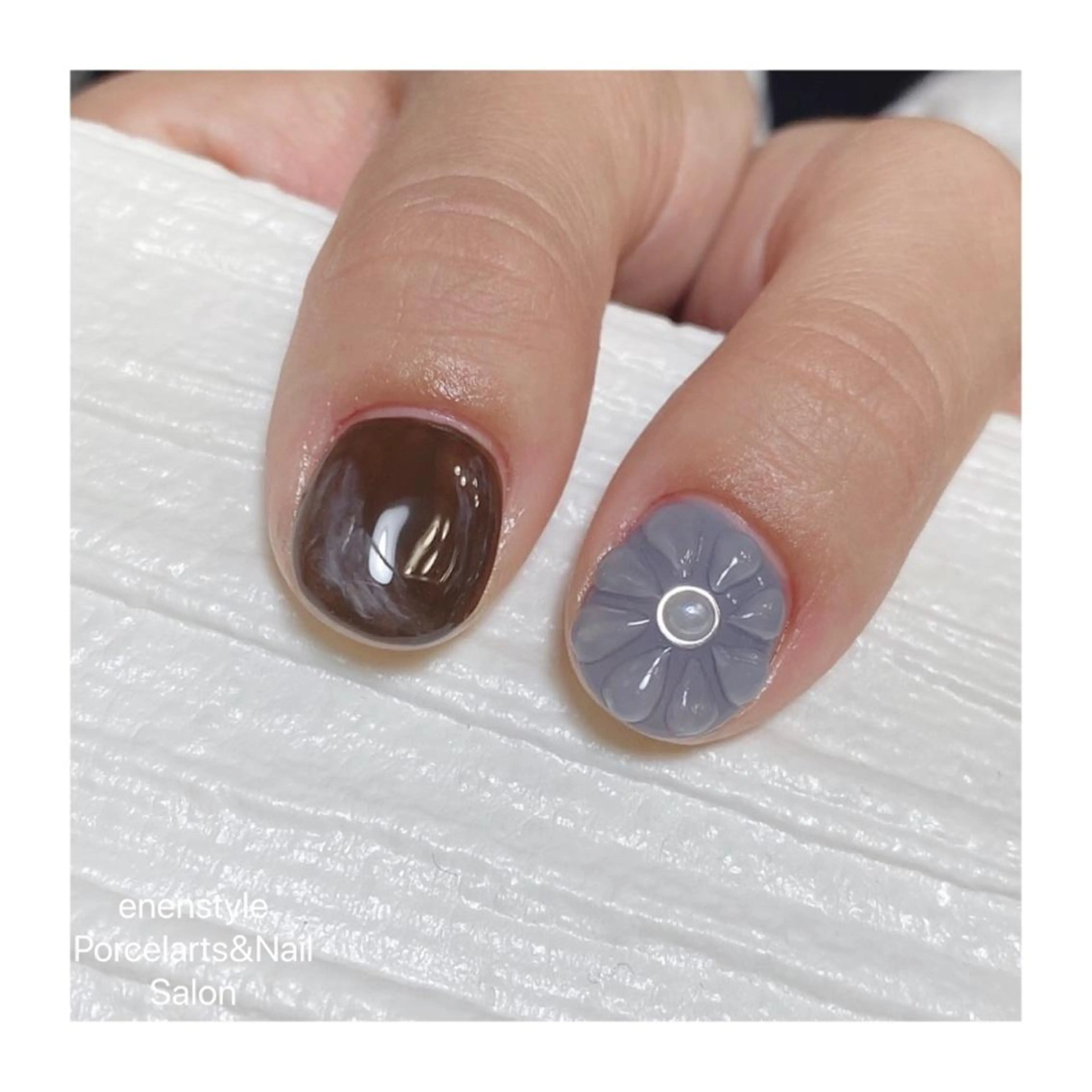 ショート ネイル ハンドネイル 👑enen style👑のネイルデザイン