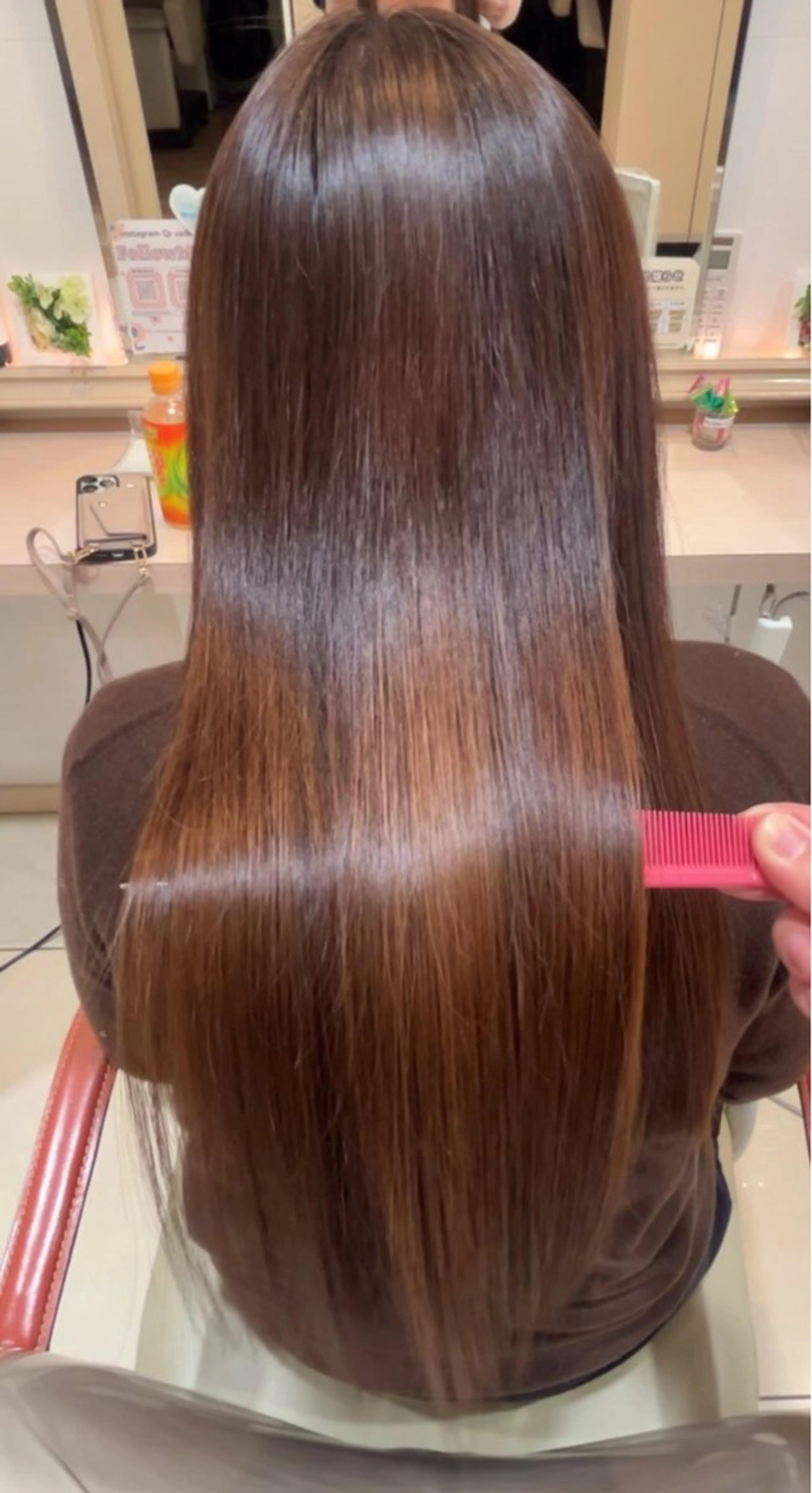 ロング 縮毛矯正 佐藤 寧々のヘアスタイル