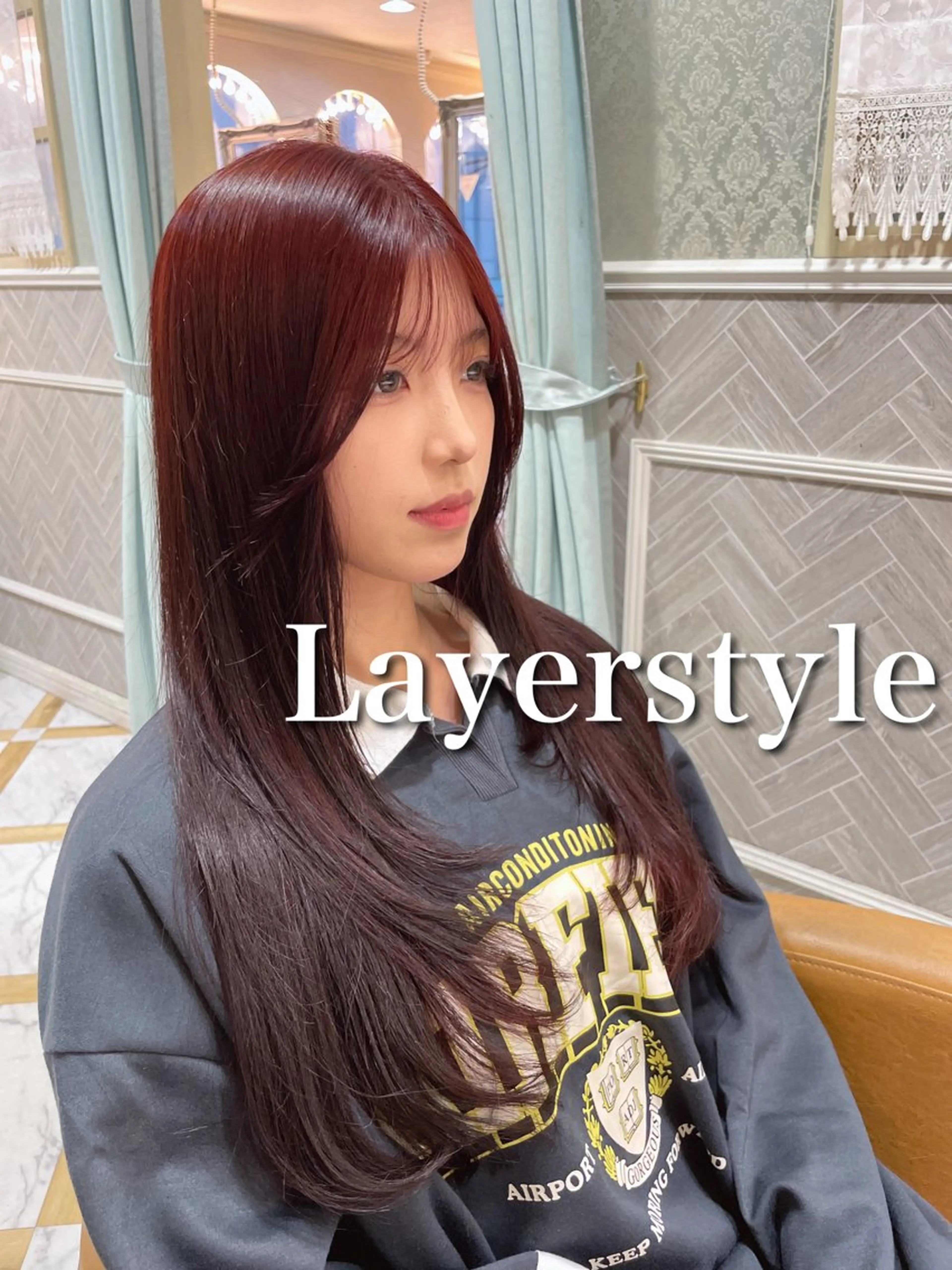 ロング 髪質改善 レイヤーカット 縮毛矯正 カット ヘアカラー 縮毛矯正 トリートメント 美髪縮毛矯正🤍 髪質改善/Shinaのヘアスタイル