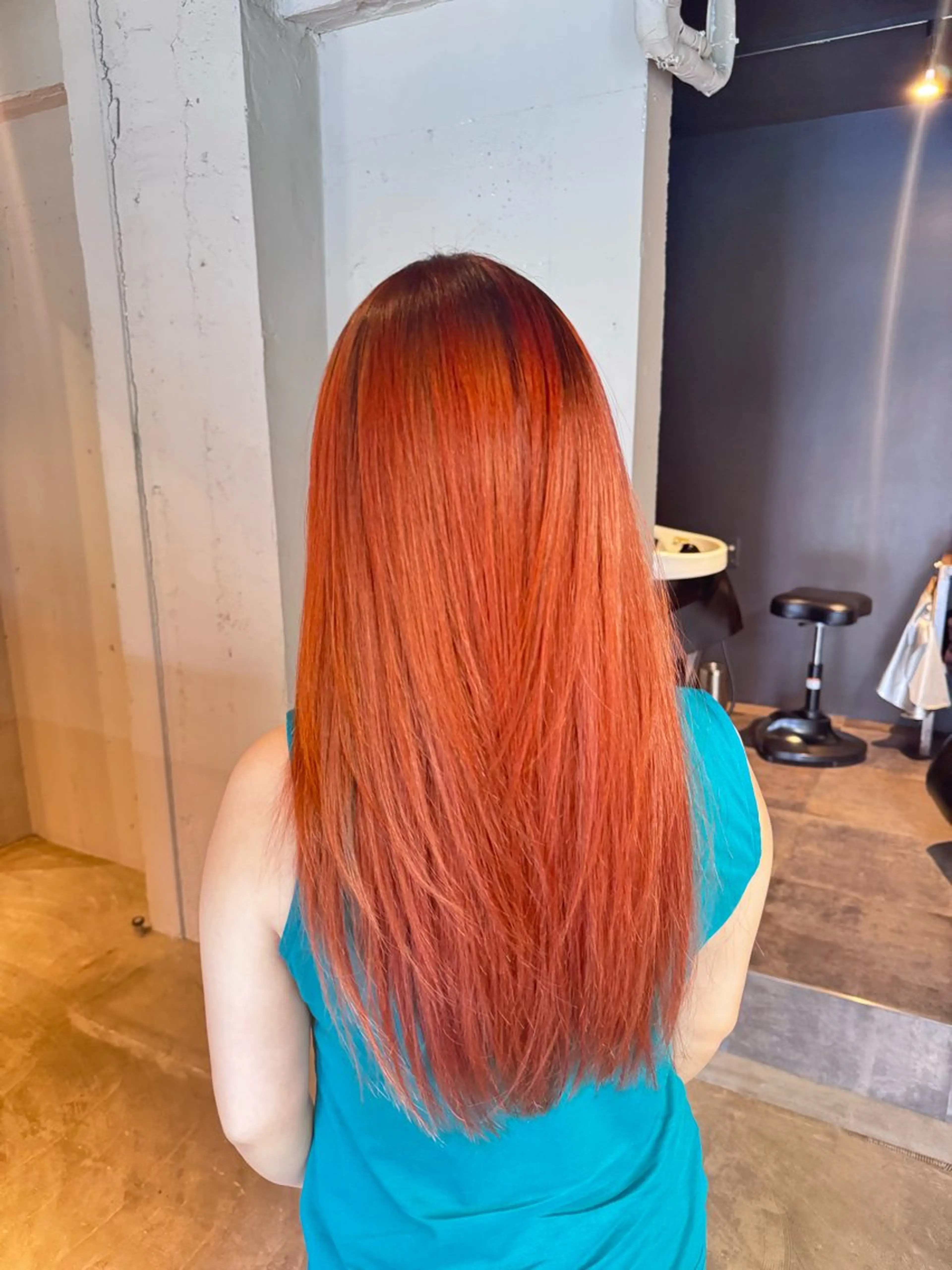 ロング カラー オレンジ 艶髪/髪質改善/ MONSO山本のヘアスタイル