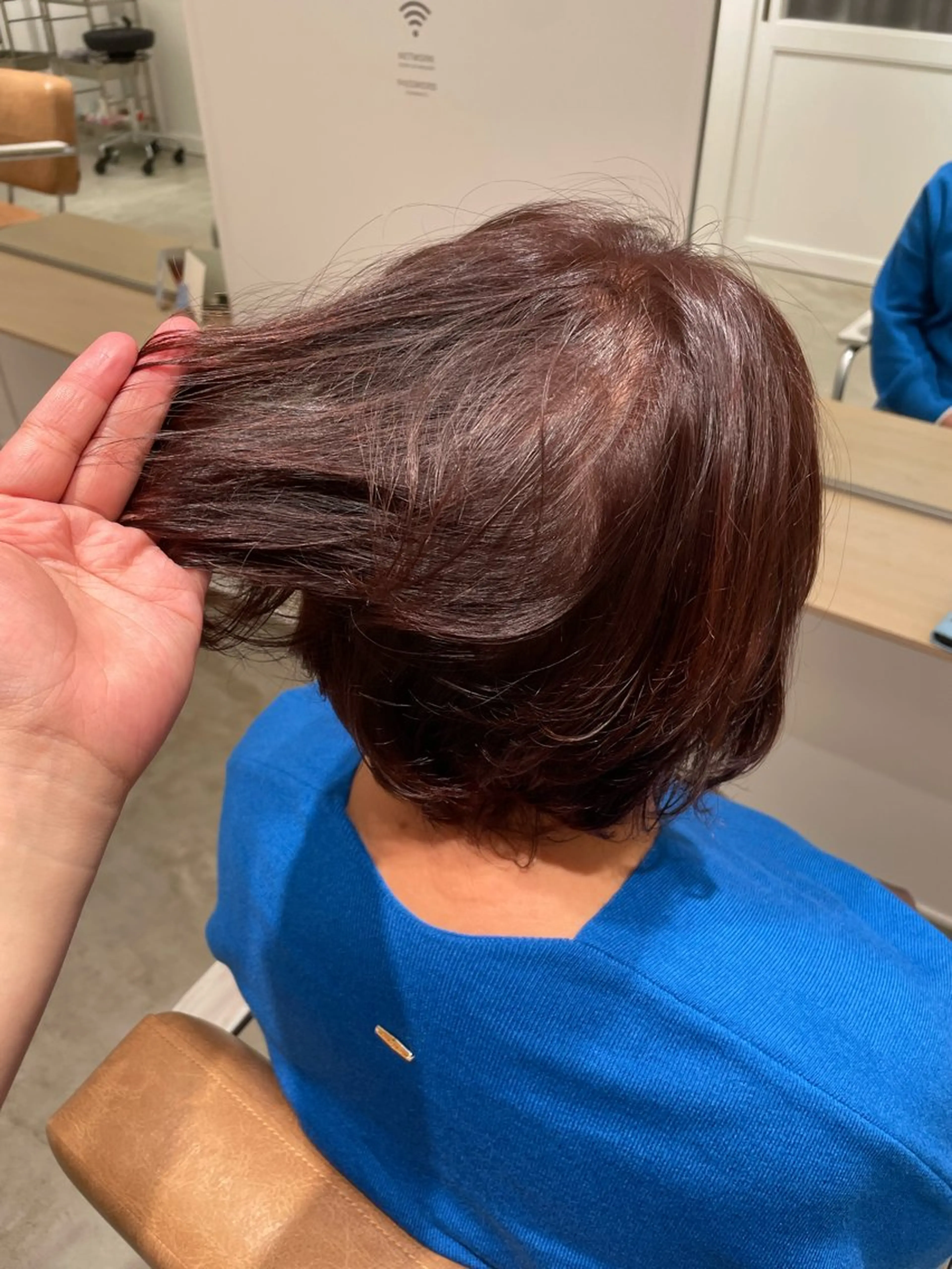 カラー ブラウンカラー ピンクカラー 山口 真希のヘアスタイル