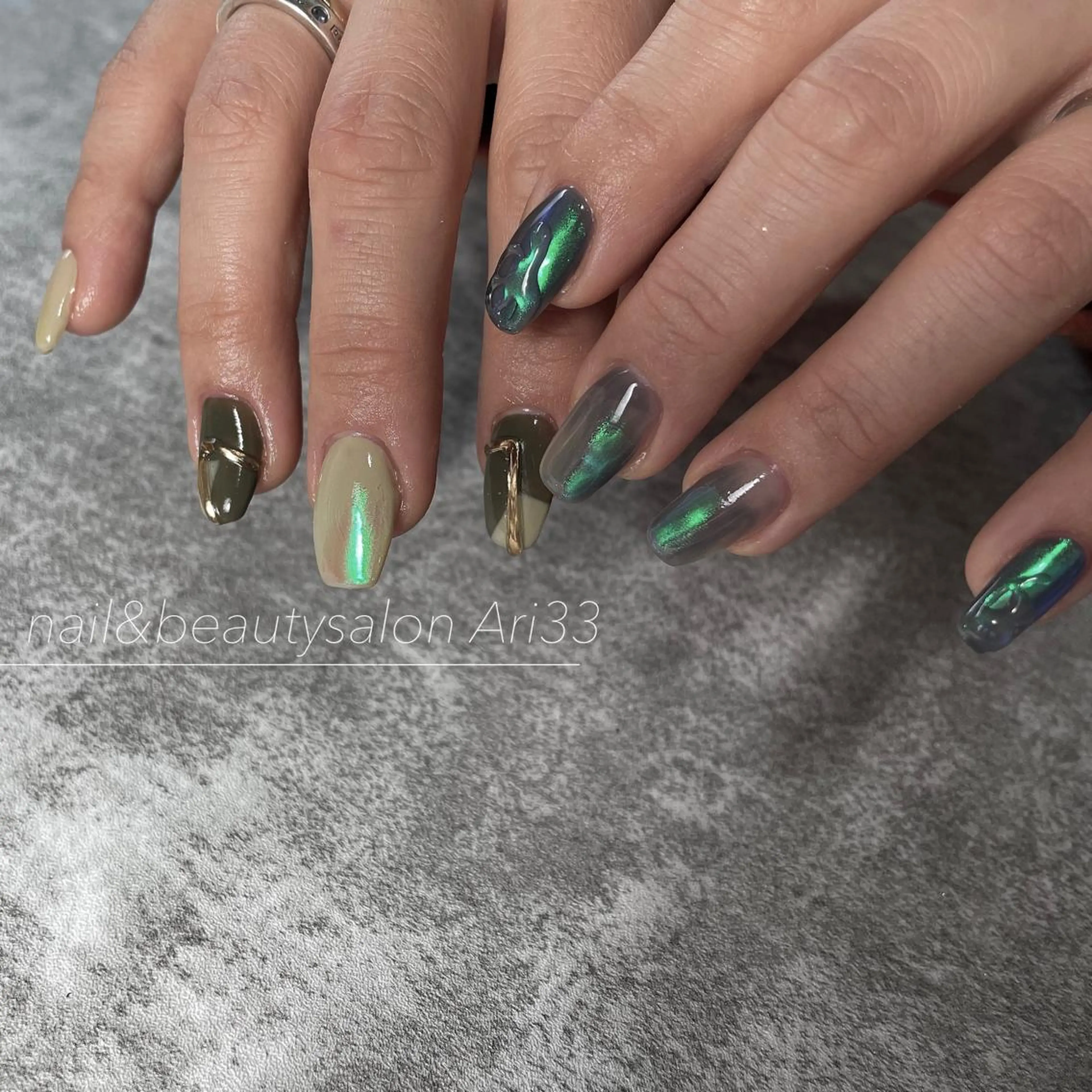 ネイル ニュアンスネイル ハンドネイル プライベートサロン Ari33nailのネイルデザイン