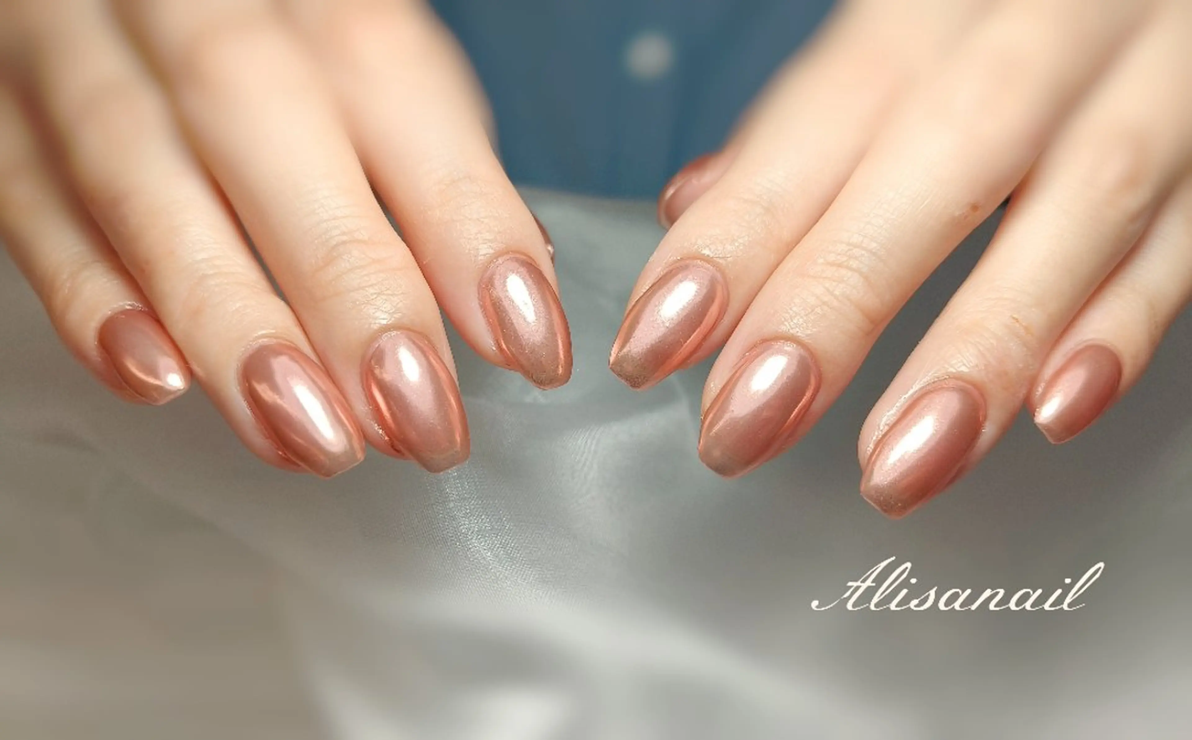 ネイル ミラーネイル ワンカラーネイル エ ンのネイルデザイン