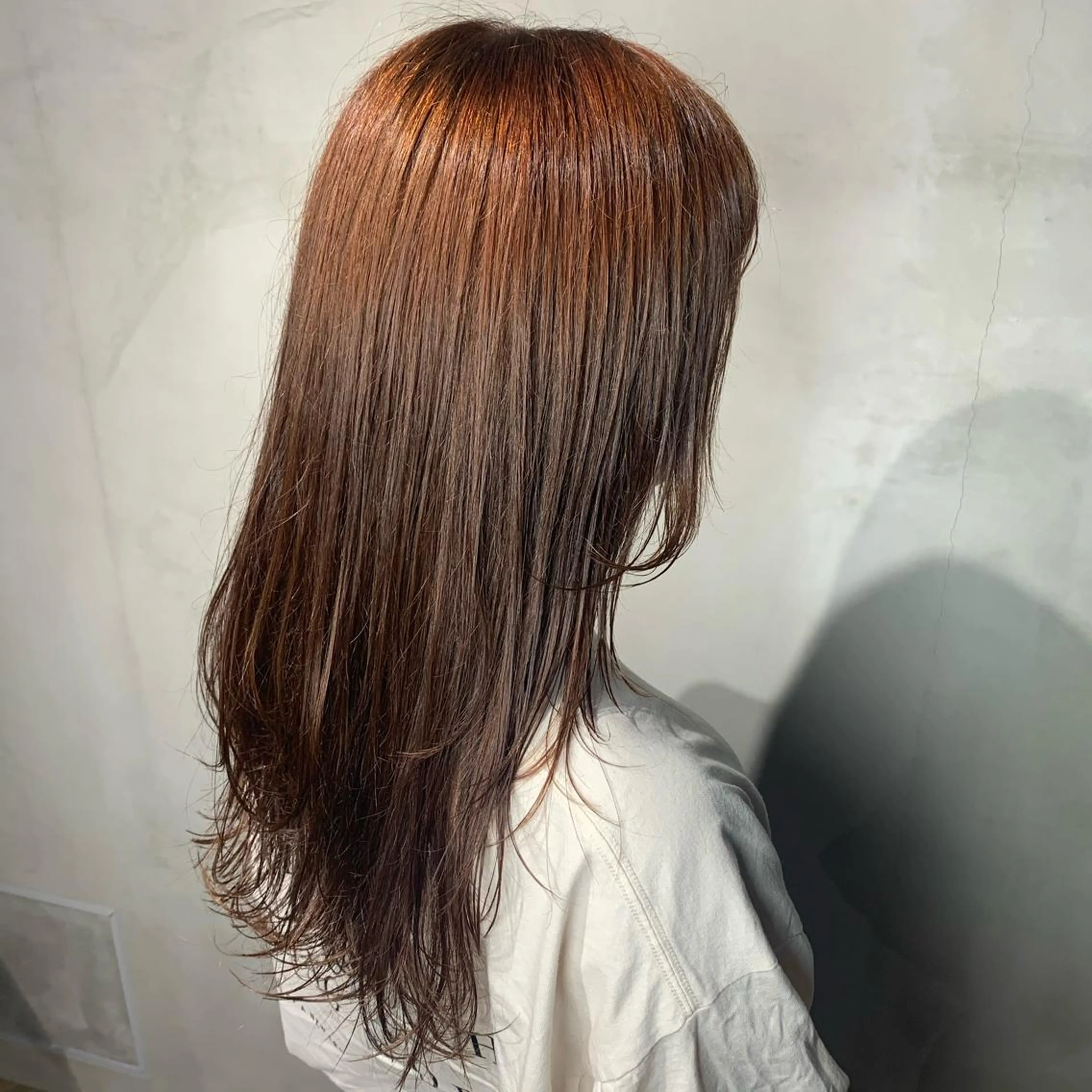 ロング ピンクブラウン ヘアカラー トリートメント ヘアサロンM  渋谷所属・メンズパーマ 工藤勇也のヘアスタイル