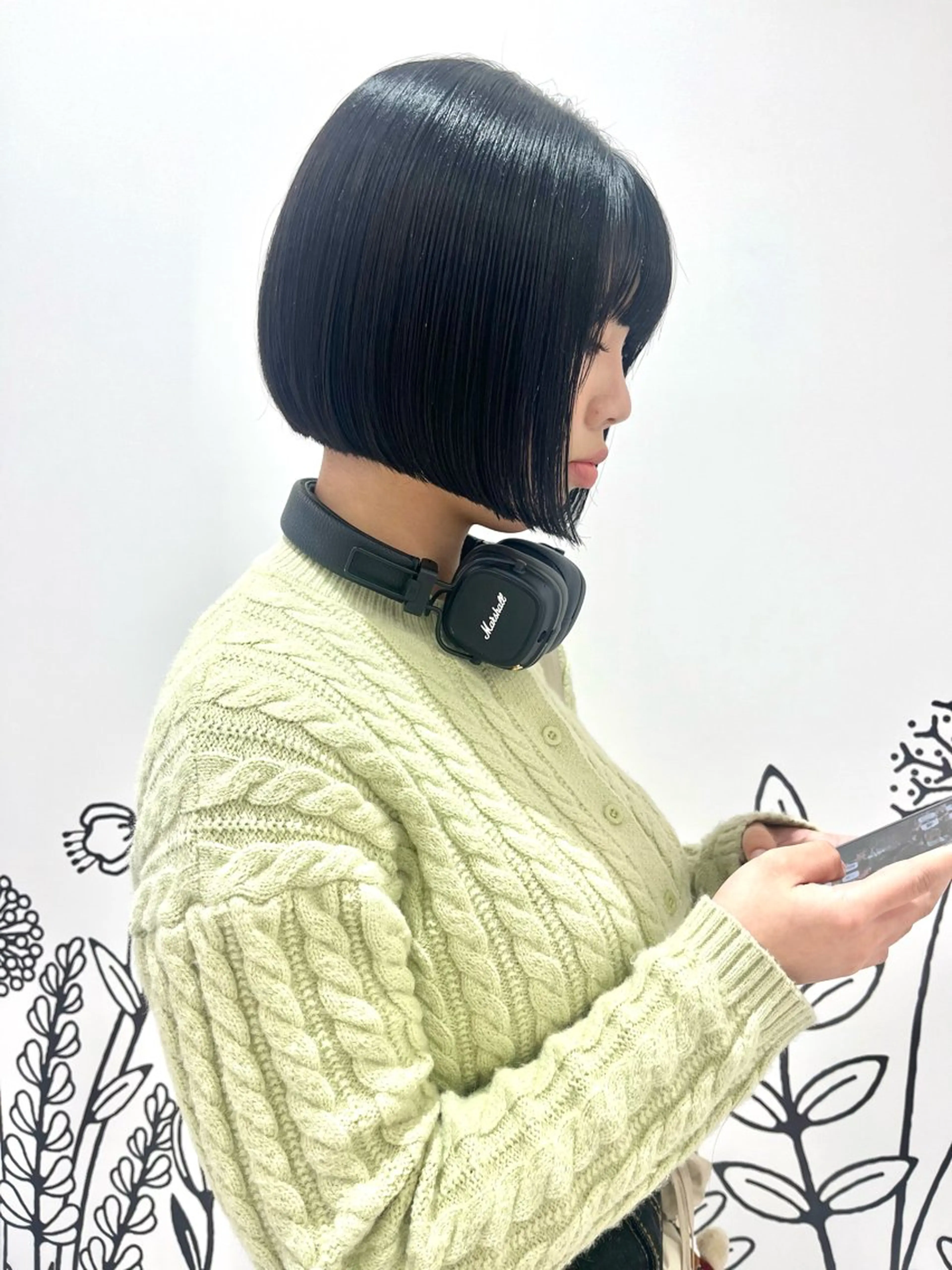 ショート カラー ヘアアレンジ ボブ カット ヘアカラー トリートメント ヘアセット 🌷ボブ/髪質改善 ストレートのヘアスタイル