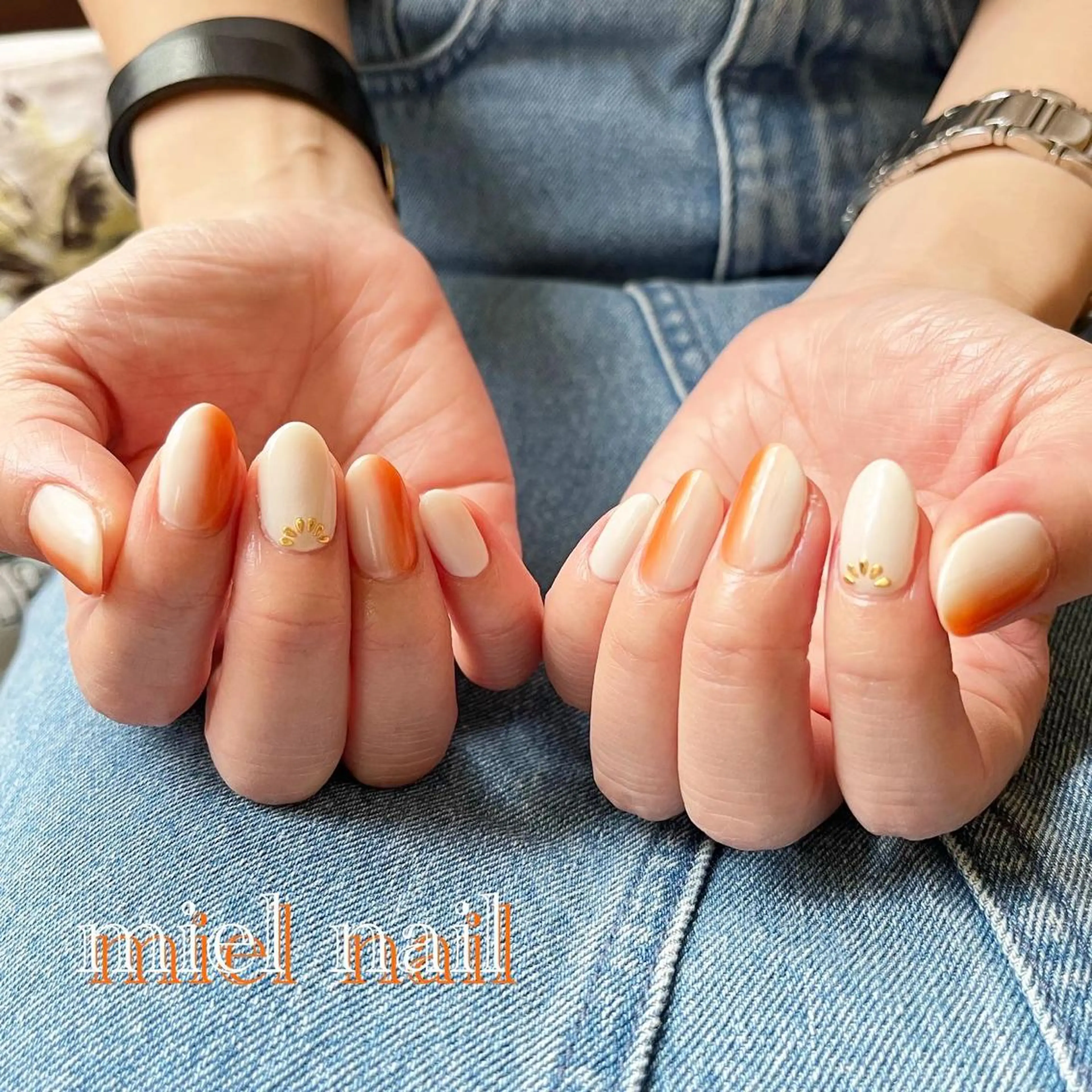 ネイル フレンチネイル グラデーション 夏ネイル miel nailのネイルデザイン