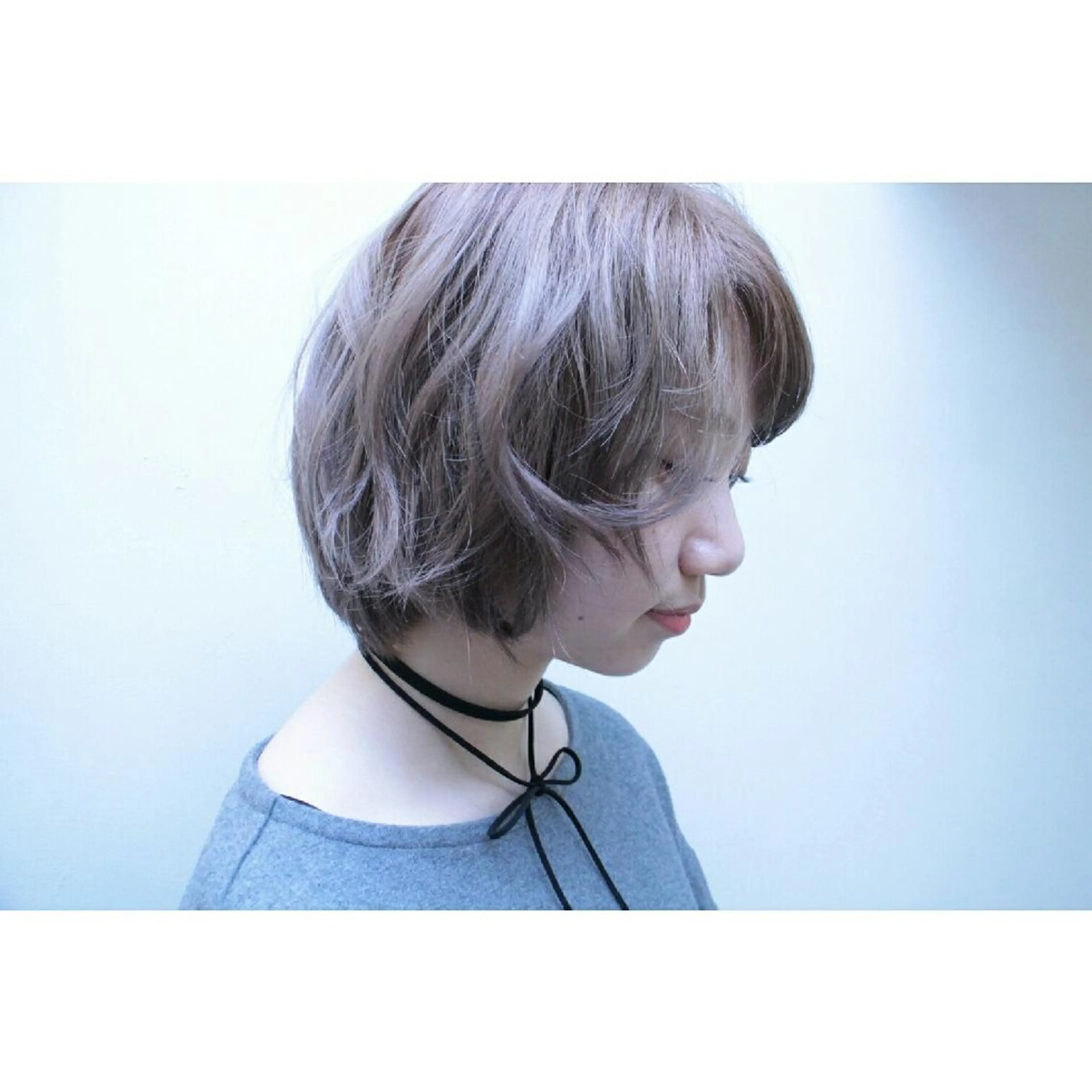 ショート カラー クニモトハルナ ボブ/柔らかカラーのヘアスタイル