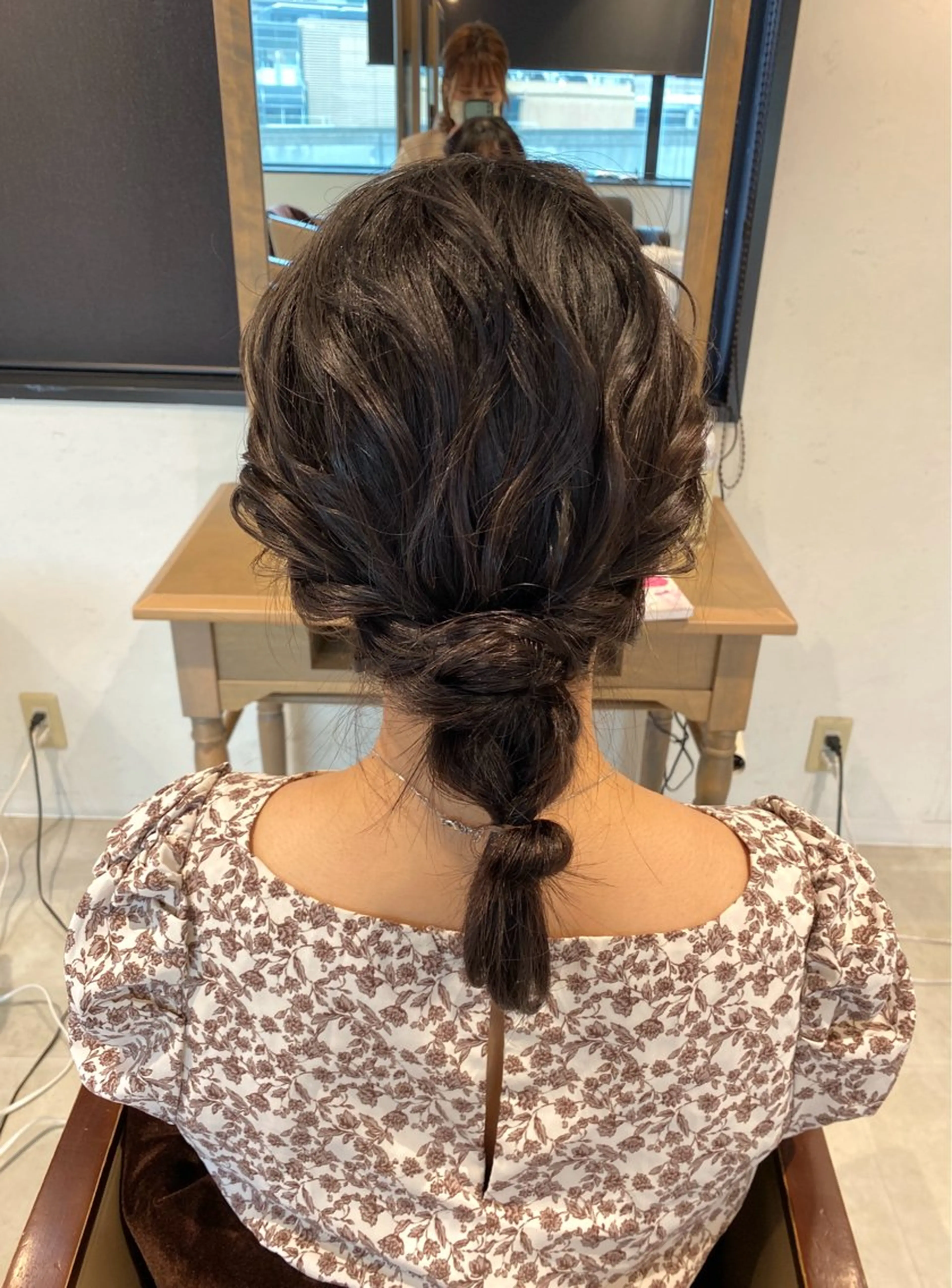 ミディアム ブリーチなしWカラー /酸性ストレート河本のヘアスタイル