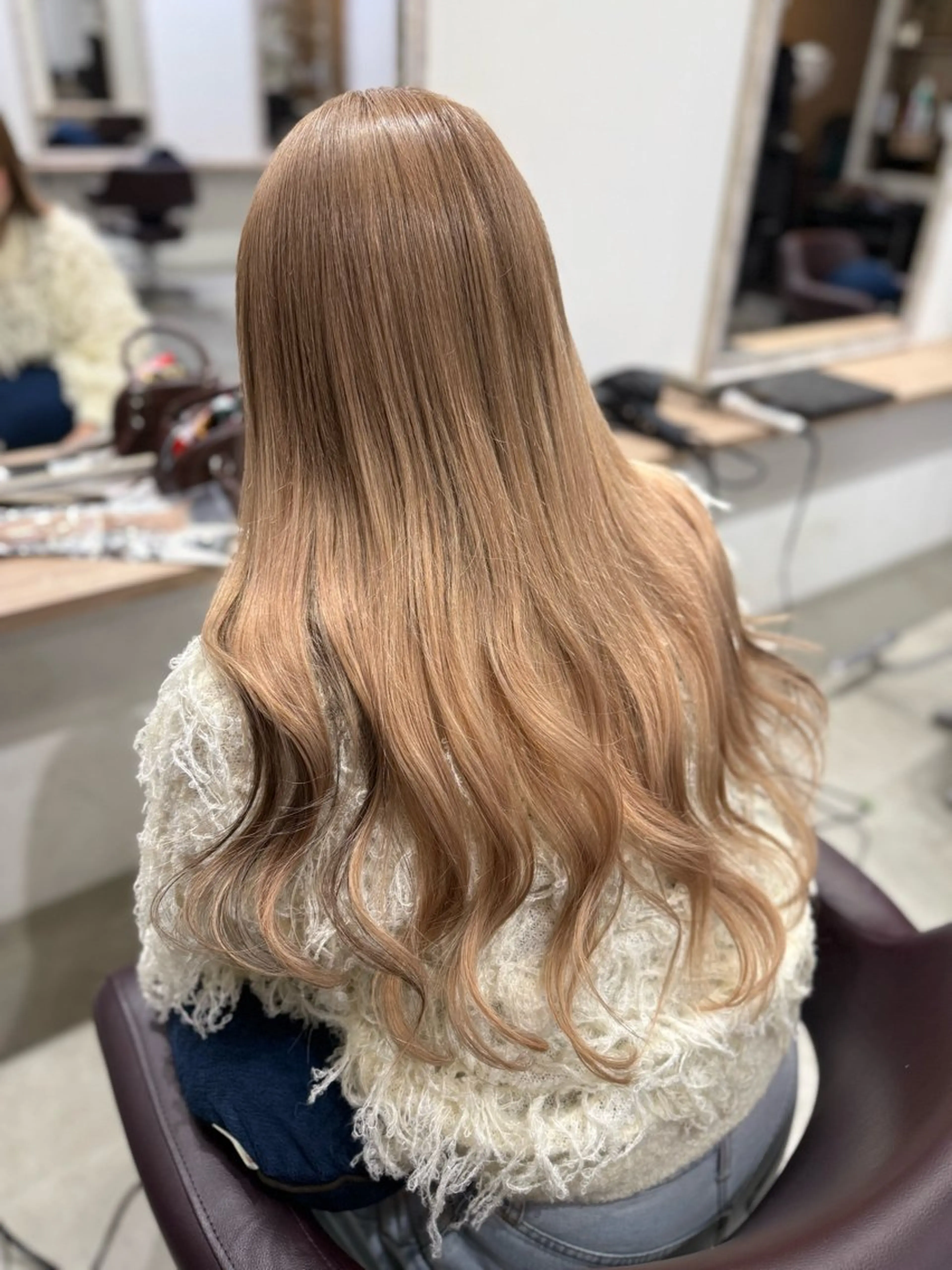 ロング 切りっぱなしボブ シールエクステ ボブ エクステ ロング hairdesign Granz 平成店所属・志賀 美沙のヘアスタイル