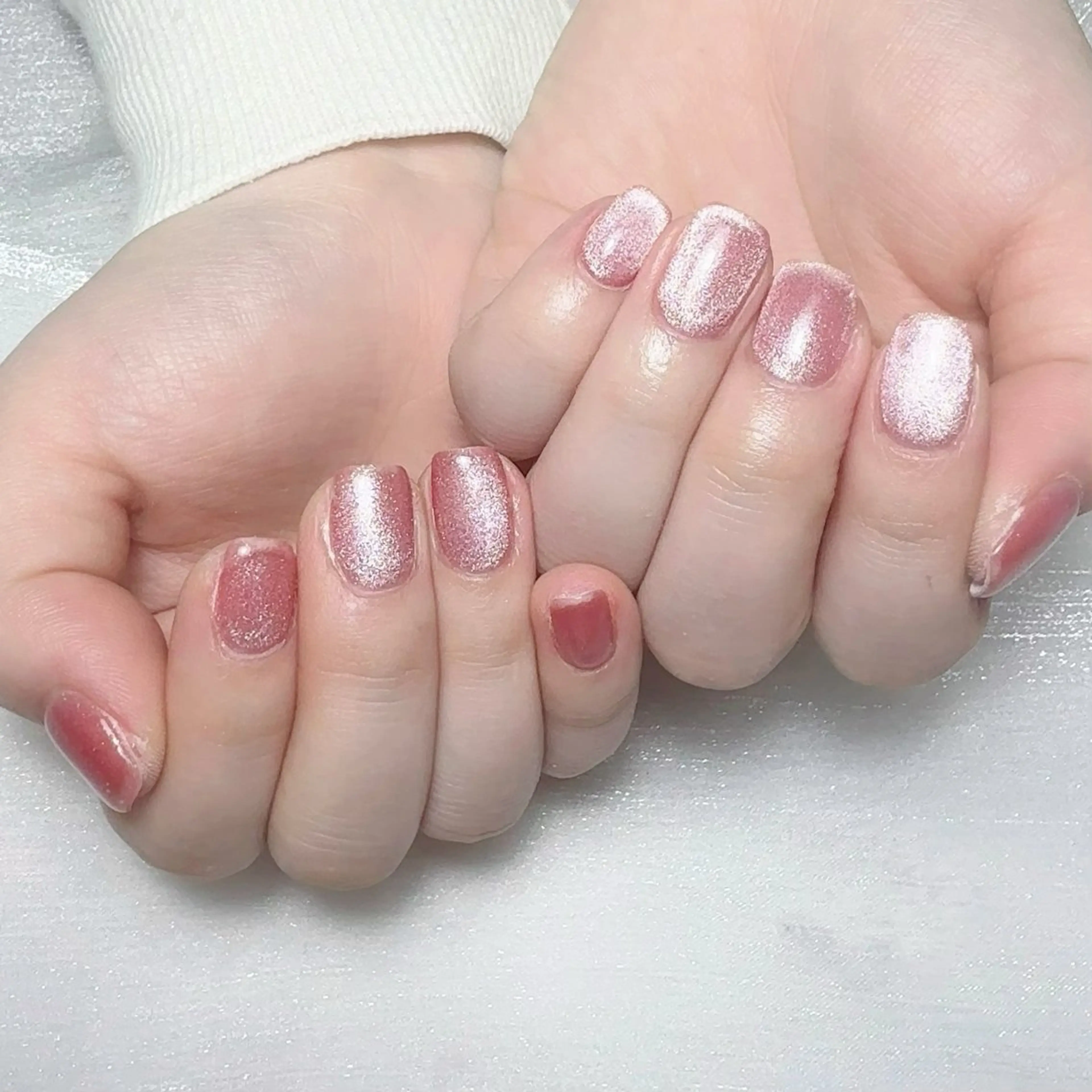 メンズ ネイル メンズ韓国風 アートネイル オーロラネイル ガーリー キラキラネイル ハンドネイル Nail salon 木にいるのネイルデザイン