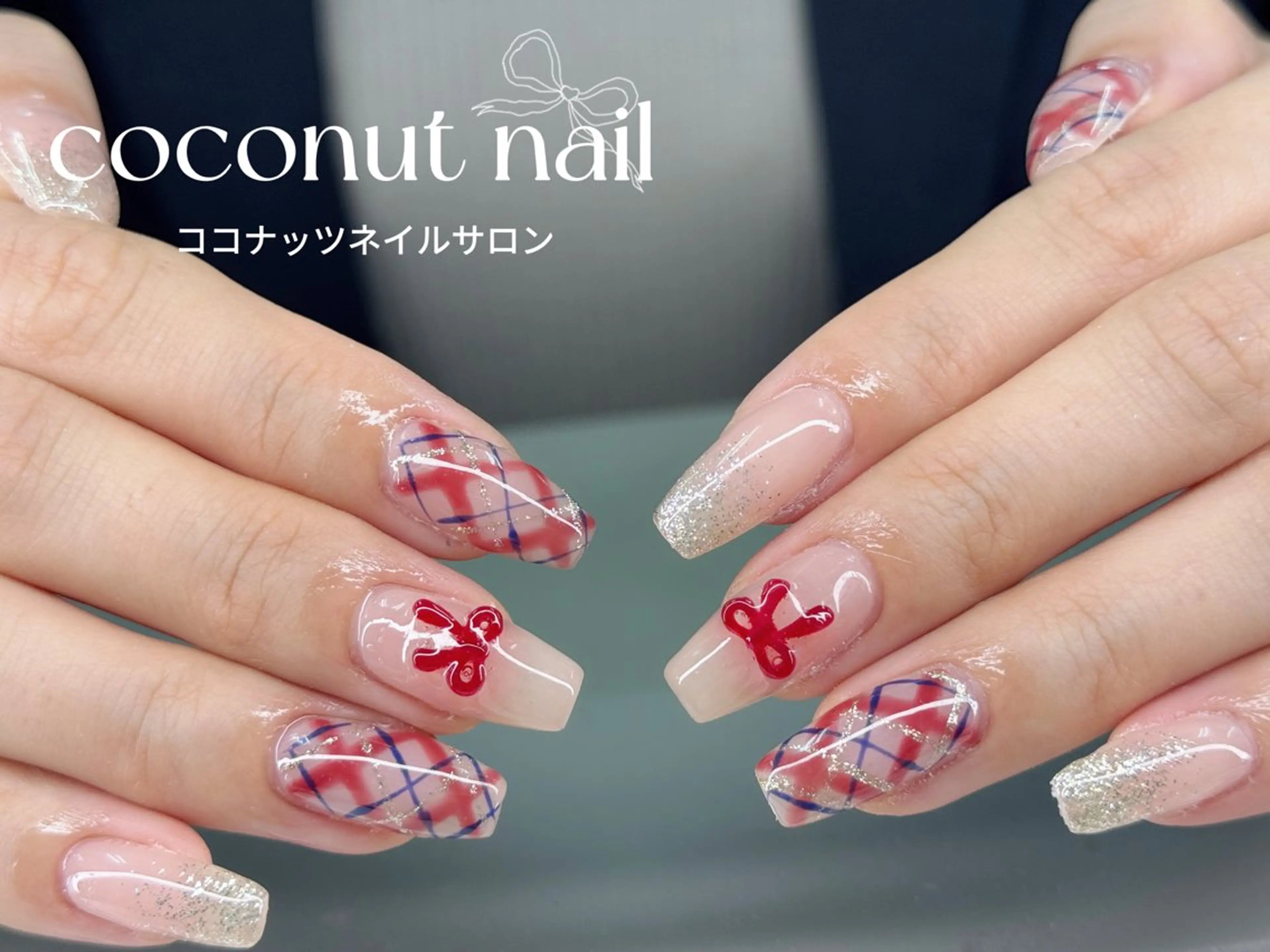 ネイル べっ甲ネイル フレンチネイル キラキラネイル マグネットネイル 大理石ネイル(マーブル) ハンドネイル 神田 ココナッツのネイルデザイン