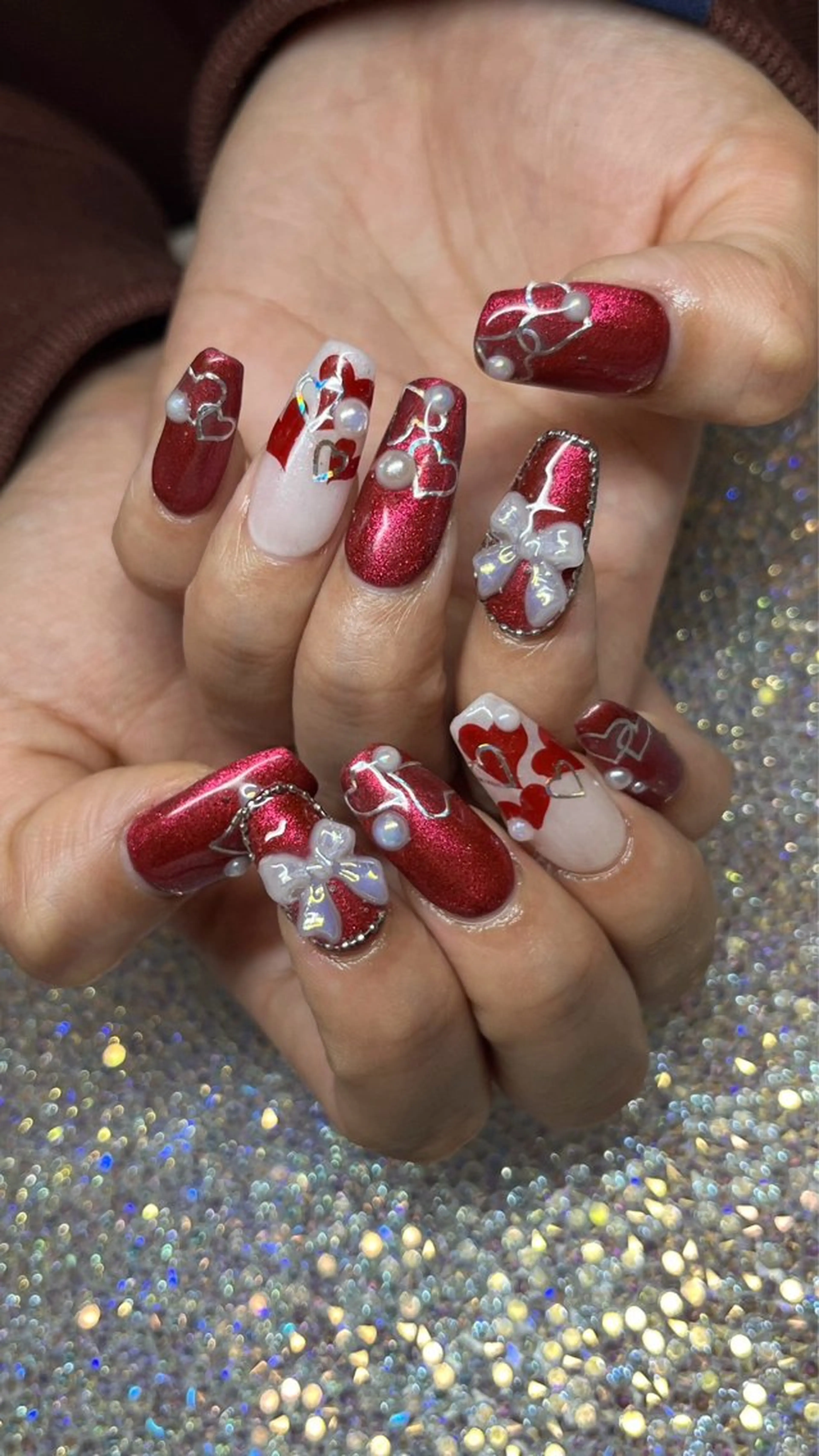 ネイル バレンタイン ハンドネイル フットネイル ハンドケア NAILSALON CHANCE所属・CHANCE 【チャンス】のネイルデザイン