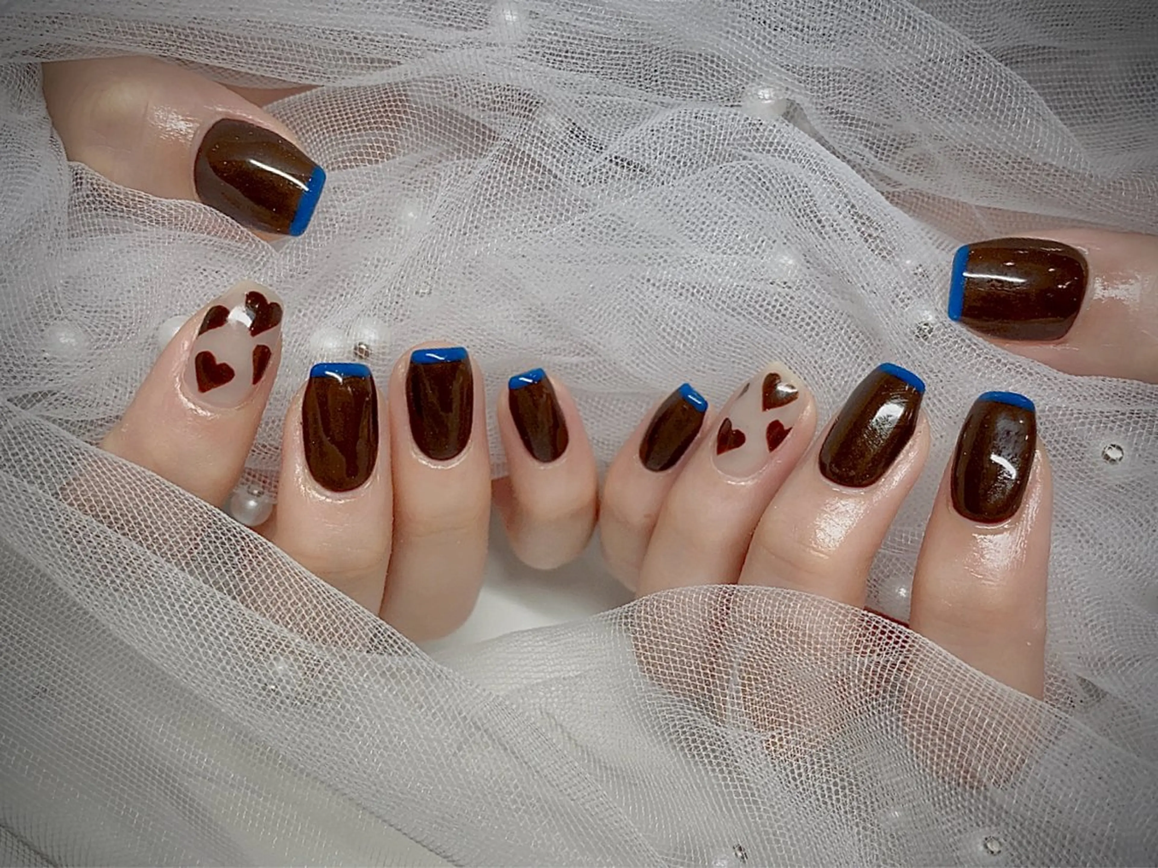 ネイル I-nailロング /ワンホン/キラキラのネイルデザイン