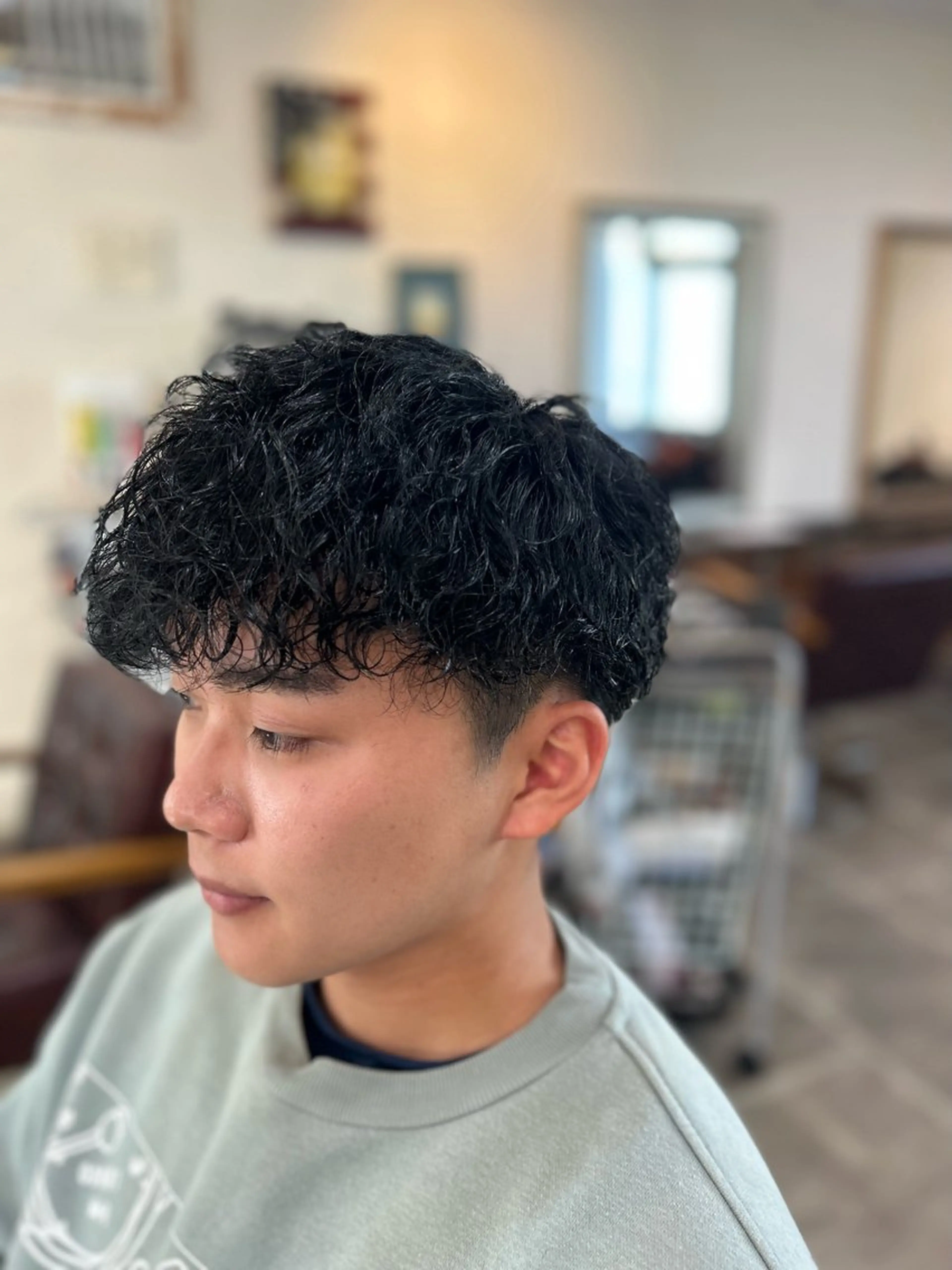 ショート パーマ メンズ 波巻きパーマ メンズパーマ 艶髪☆店長☆有馬のヘアスタイル