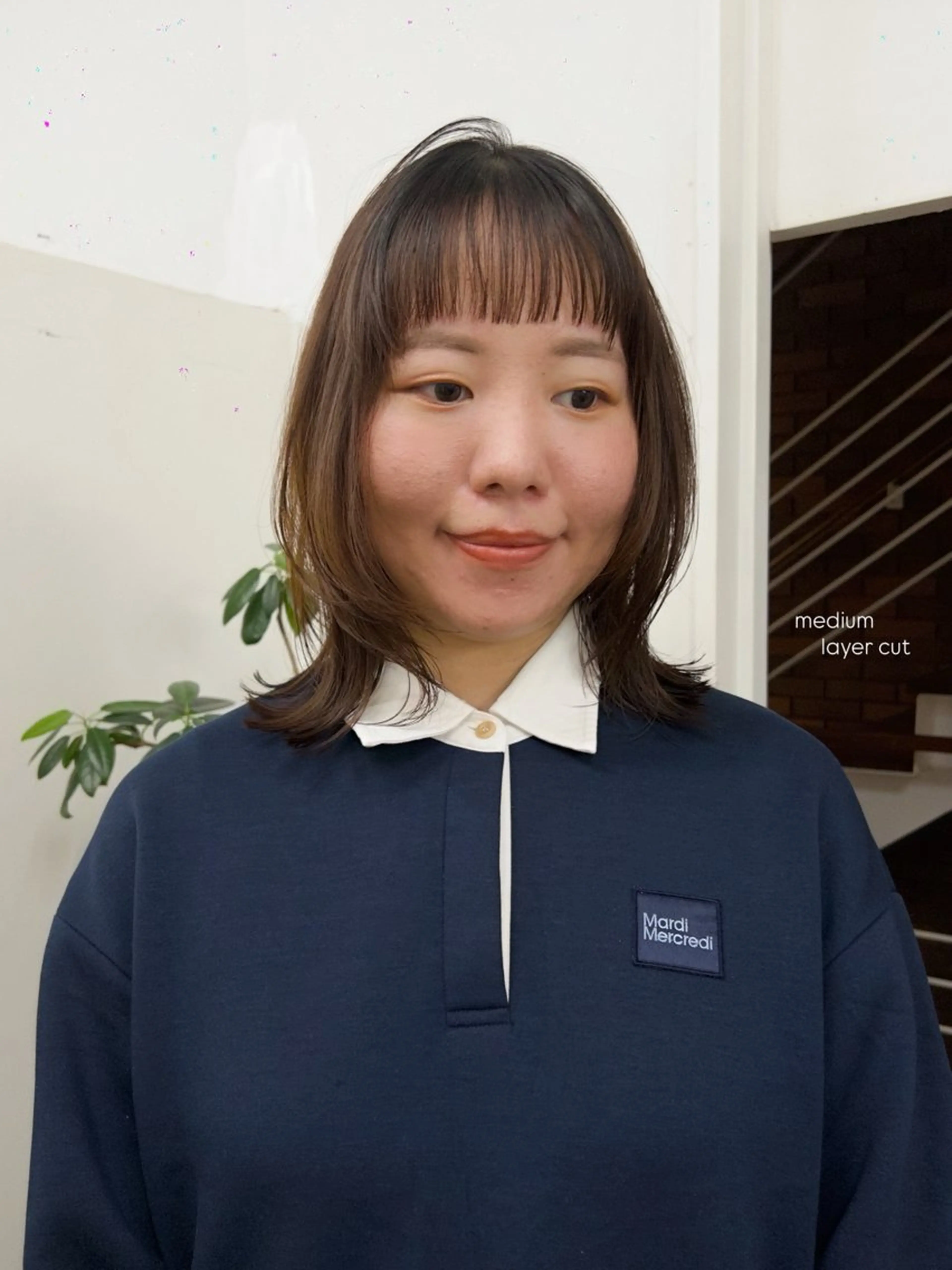 ミディアム オン眉 カット Kii/fiika/ 天神今泉🍑neneのヘアスタイル