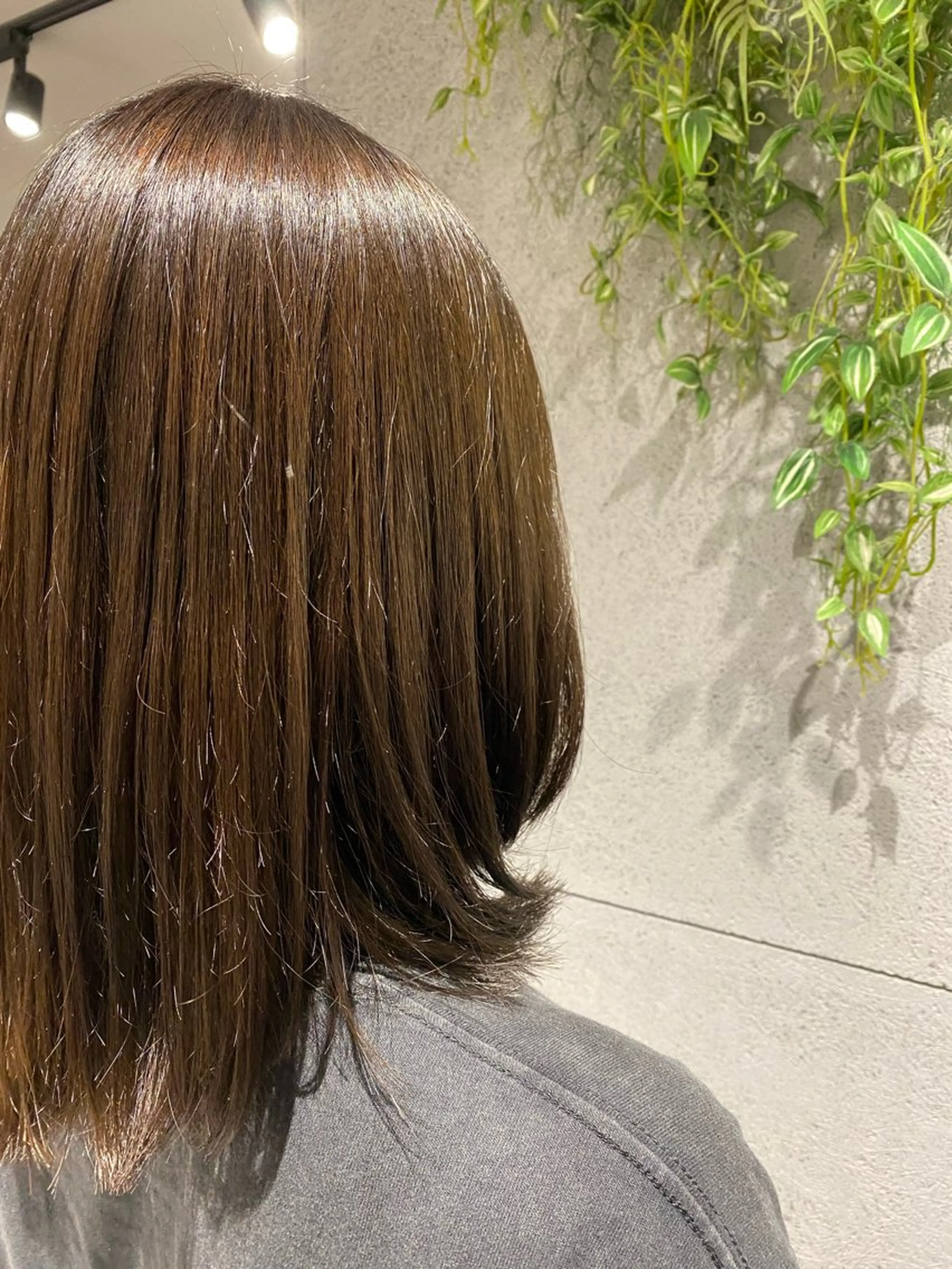 ミディアム ボブレイヤー アッシュ ボブ レイヤーカット トリートメント Nakashima Akiのヘアスタイル