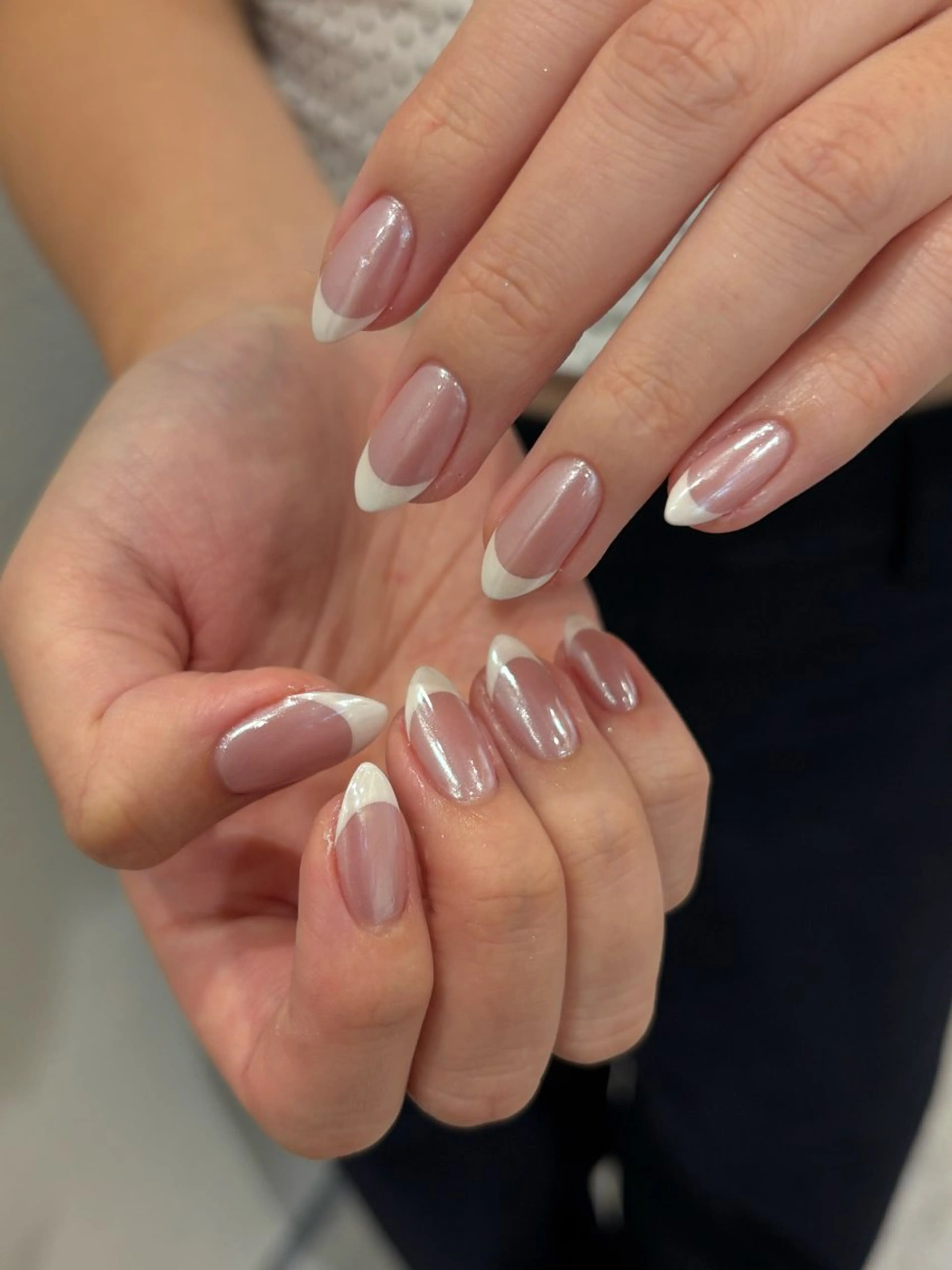 ネイル アートネイル フレンチネイル ミラーネイル 持ち込み シンプルネイル 2me（ツメ） ♡ NENEのネイルデザイン