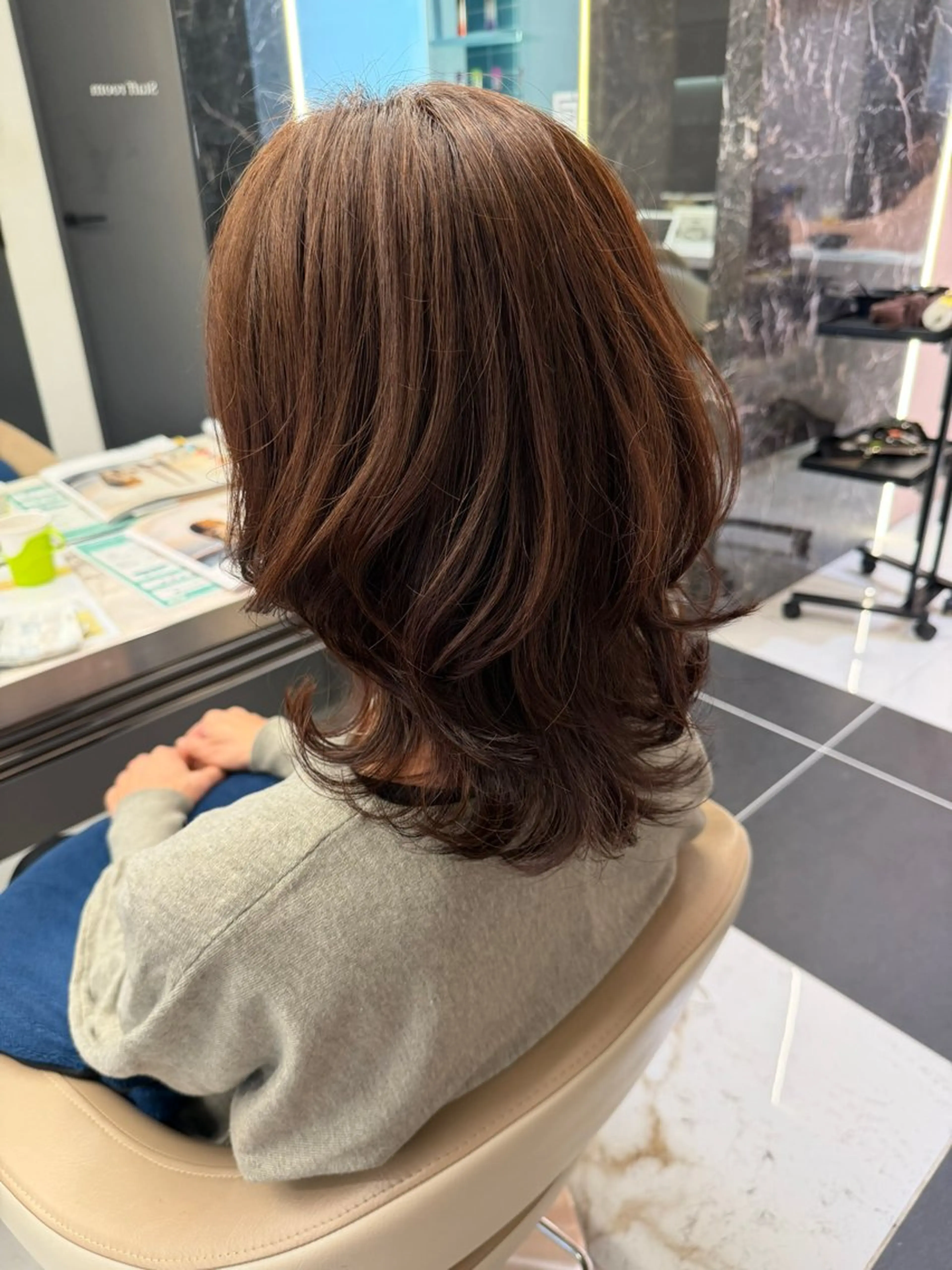 ミディアム 🌱赤み消しカラー /橋本 舞羽🌱のヘアスタイル